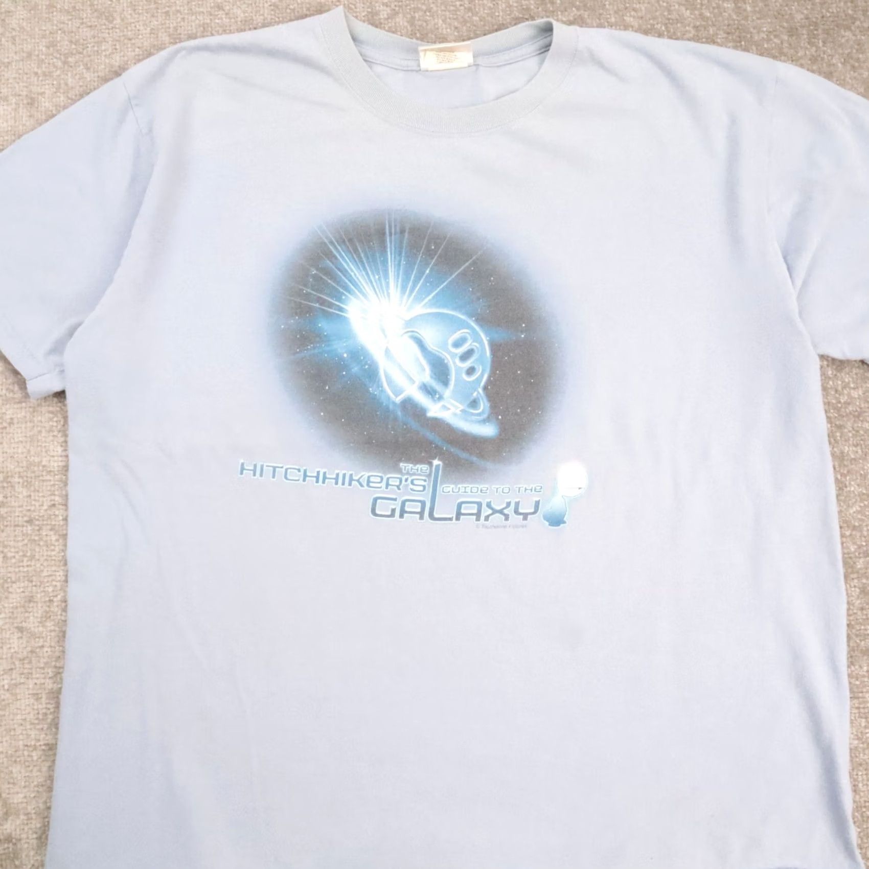 Disney VINTAGE Disney The Hitchhikers Guide To The Galaxy T-Shirt XL Blue Mens 90s Movie Size US XL / EU 56 / 4 - 5 Thumbnail