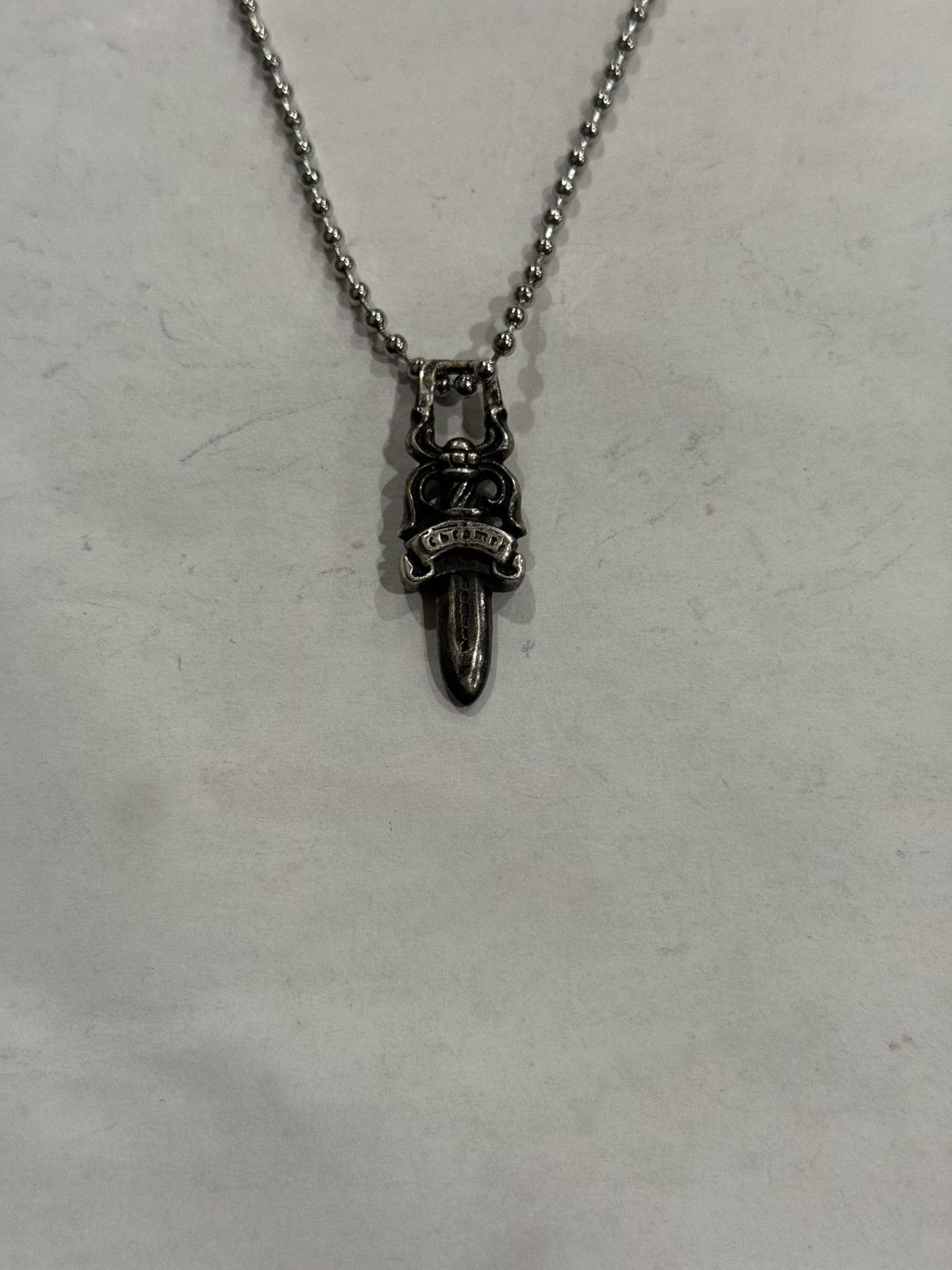 Chrome Hearts Chrome Hearts Dagger Pendant Silver Ball Chain Necklace 925 Size ONE SIZE - 8 Thumbnail