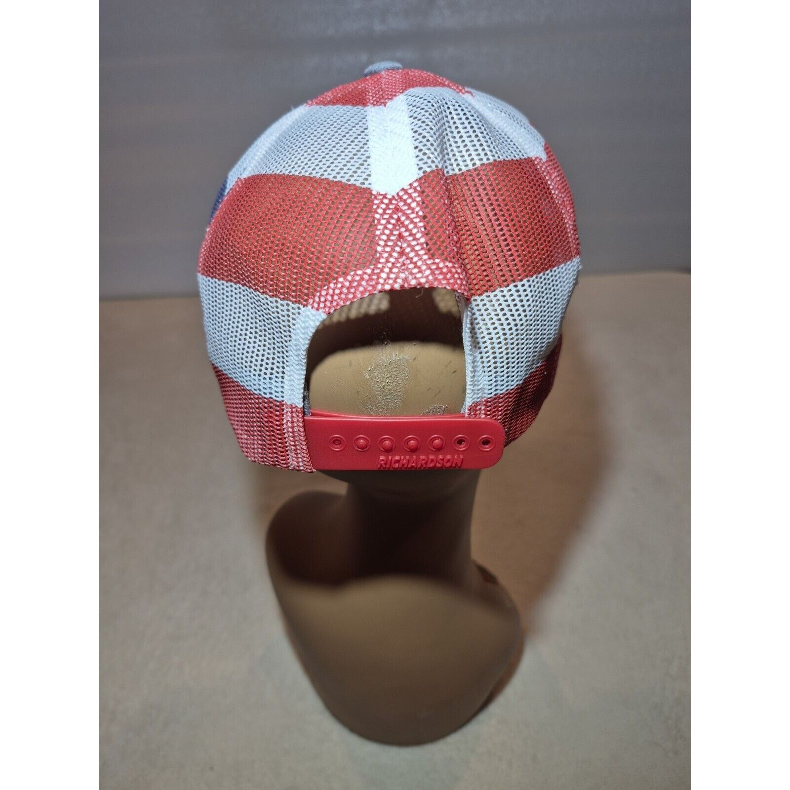 Richardson Premium Skull and USA Flag Richardson Trucker Snapback Mesh Size ONE SIZE - 10 Thumbnail