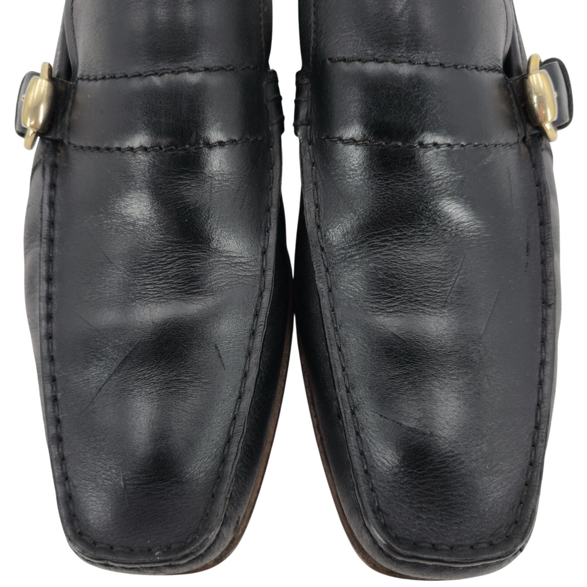 Gucci Gucci Italy Black Leather Luxury Driving Loafers Mens 7.5D Size US 7.5 / EU 40-41 - 2 Thumbnail