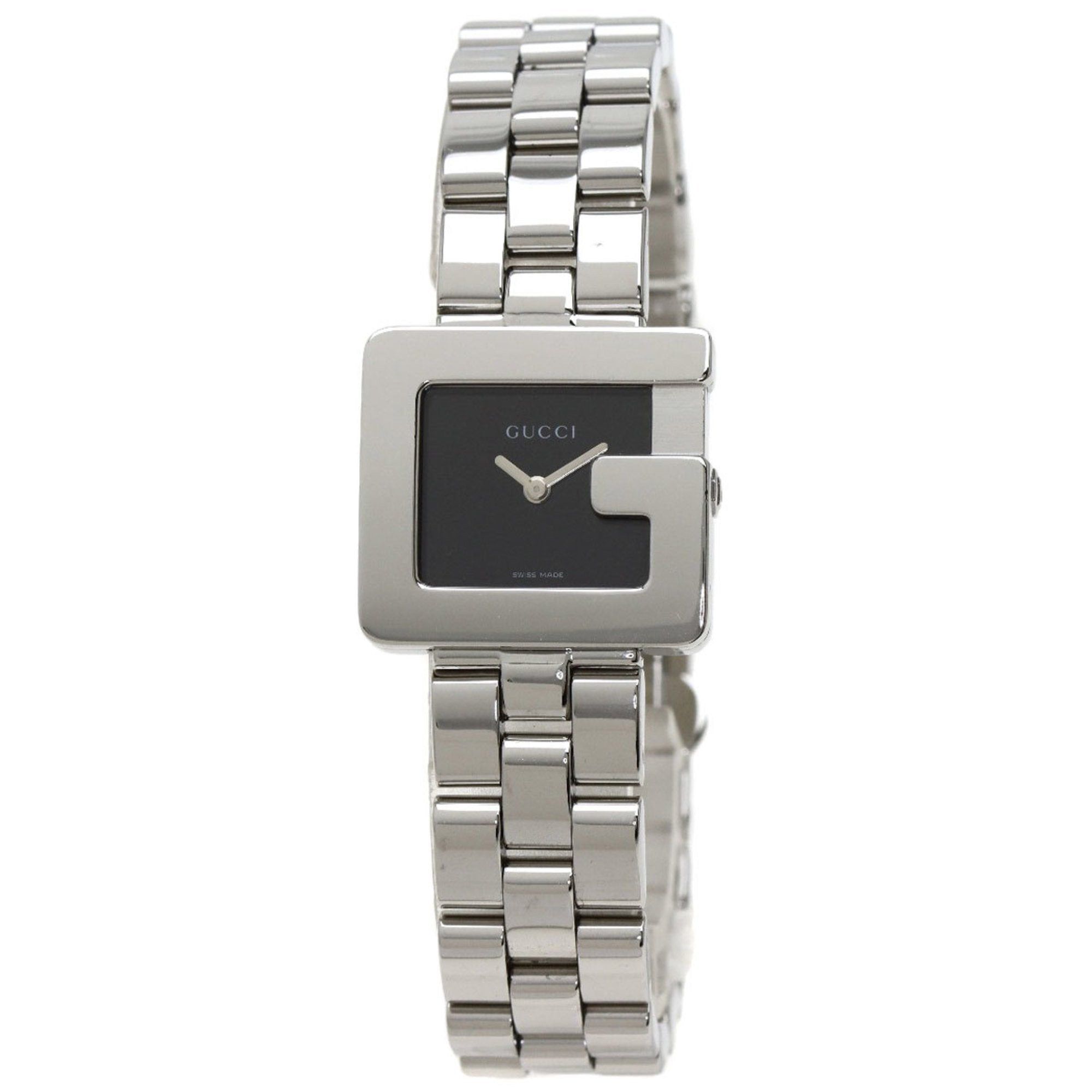 image of Gucci 3600L Square Face G Watch Stainless Steel Ss Ladies Gucci in Black, Women's