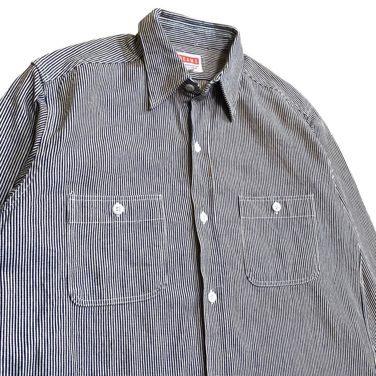 Beams Plus × Japanese Brand × Vintage 💥 JAPAN BEAMS WORKER HICKORY SHIRT Size US M / EU 48-50 / 2 - 7 Thumbnail
