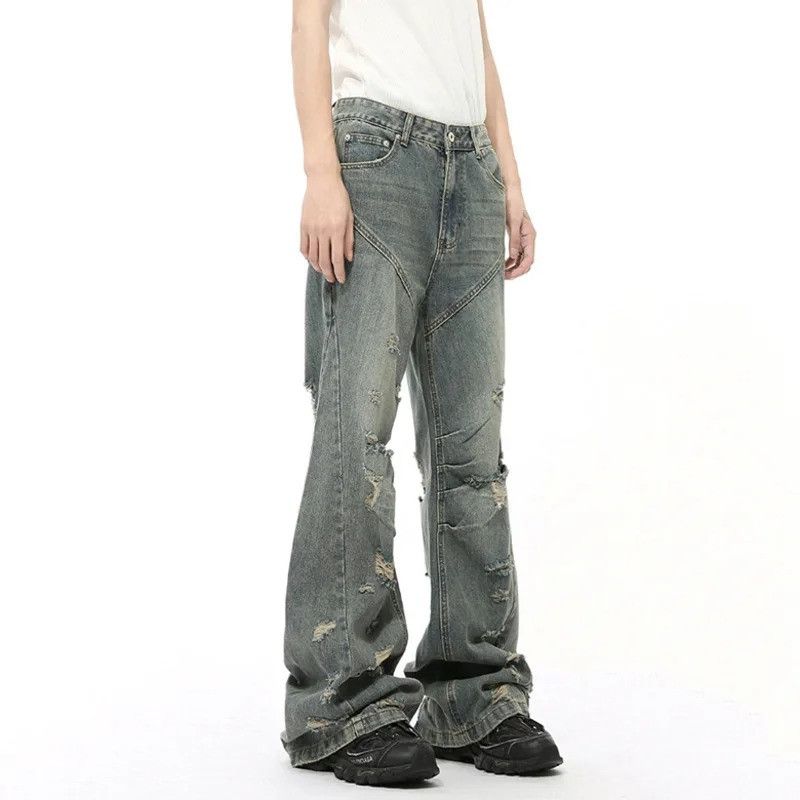 Jean Casual Pleated Wide Leg Jeans Size US 32 / EU 48 - 1 Thumbnail