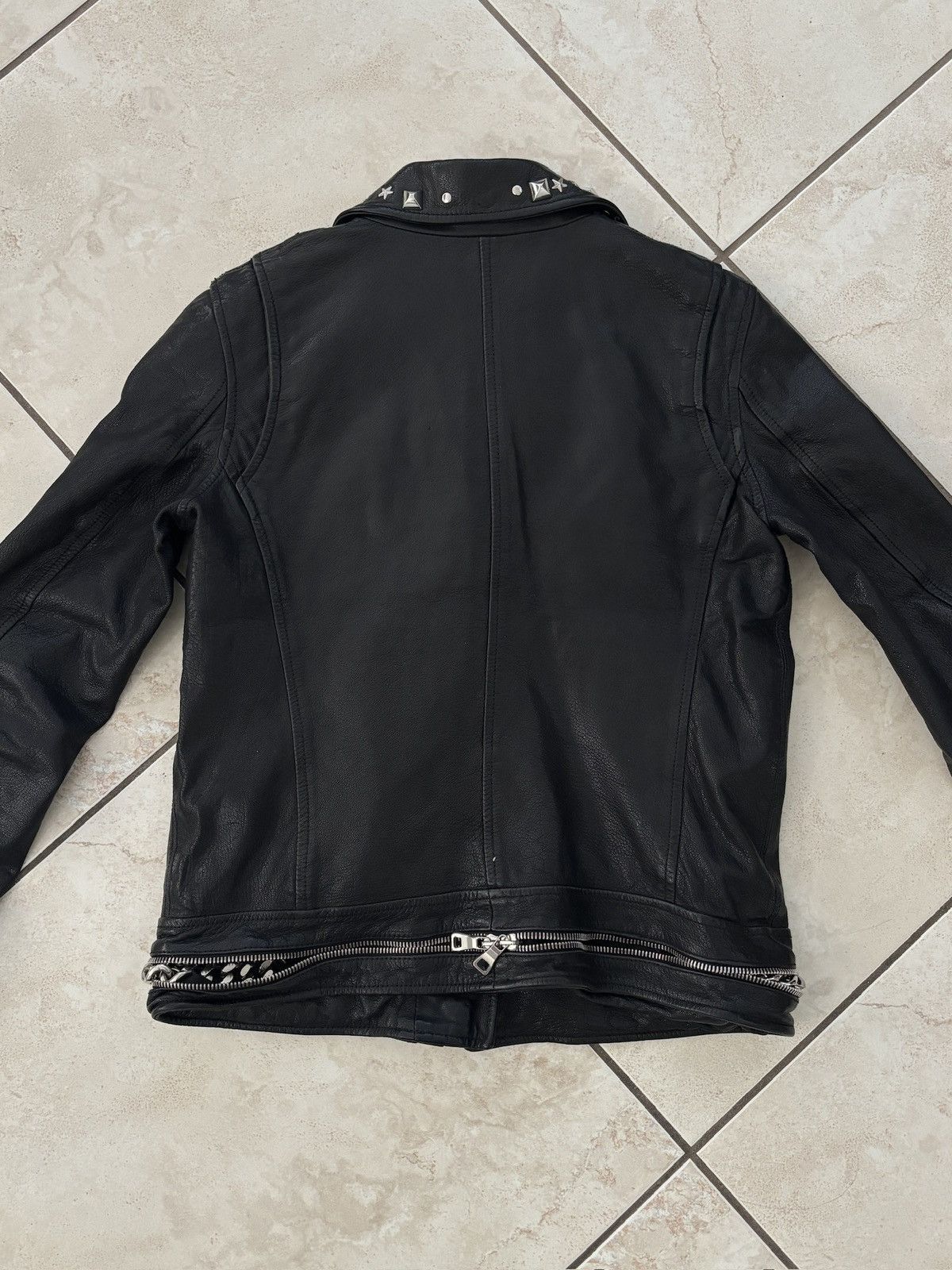 Balmain SS11 Balmain Studded Chain Leather Biker Jacket Decarnin Era Size US XS / EU 42 / 0 - 9 Thumbnail