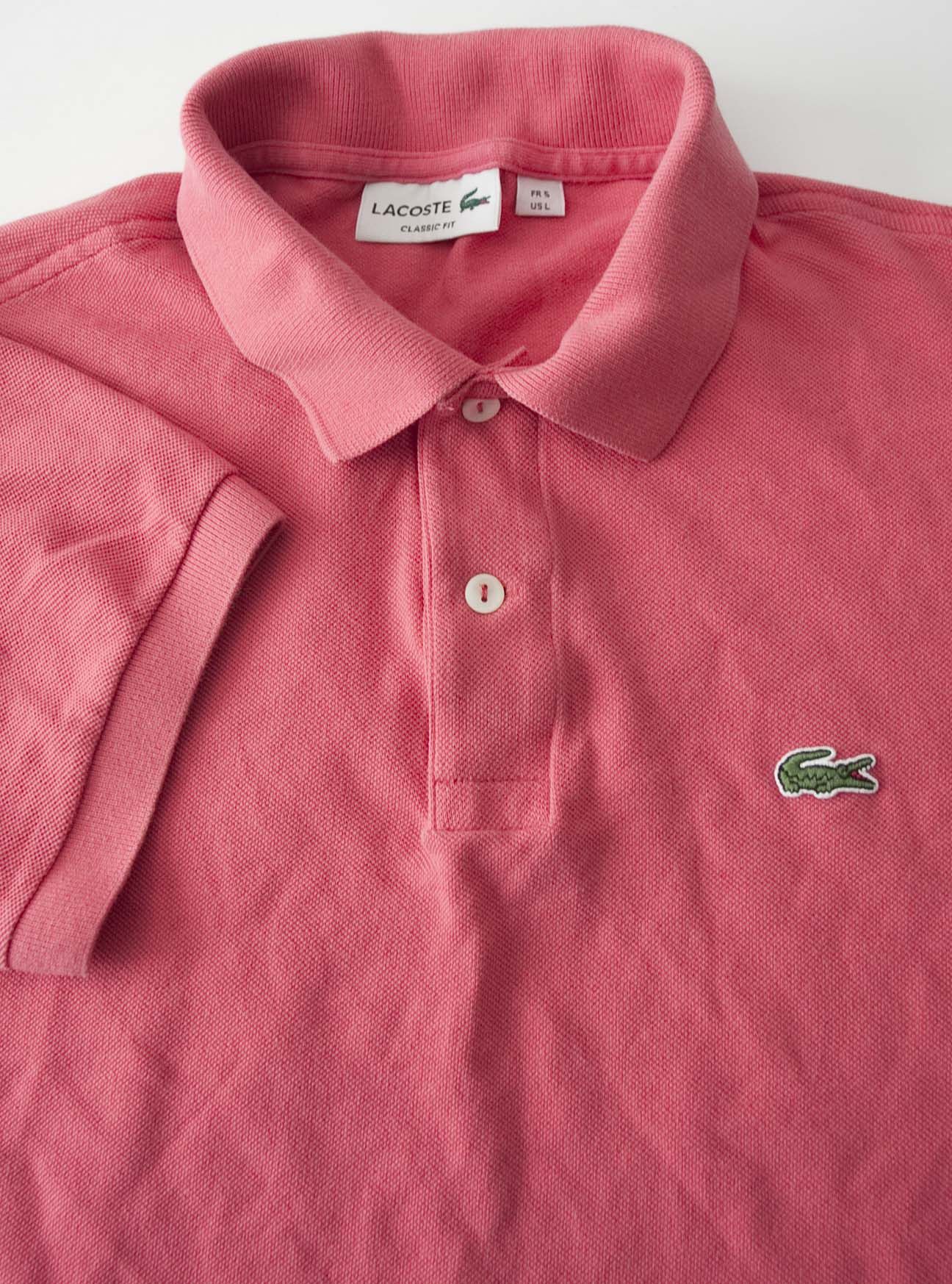Lacoste Lacoste Polo Classic Fit Size 5/ M/L Pink Size US L / EU 52-54 / 3 - 1 Thumbnail