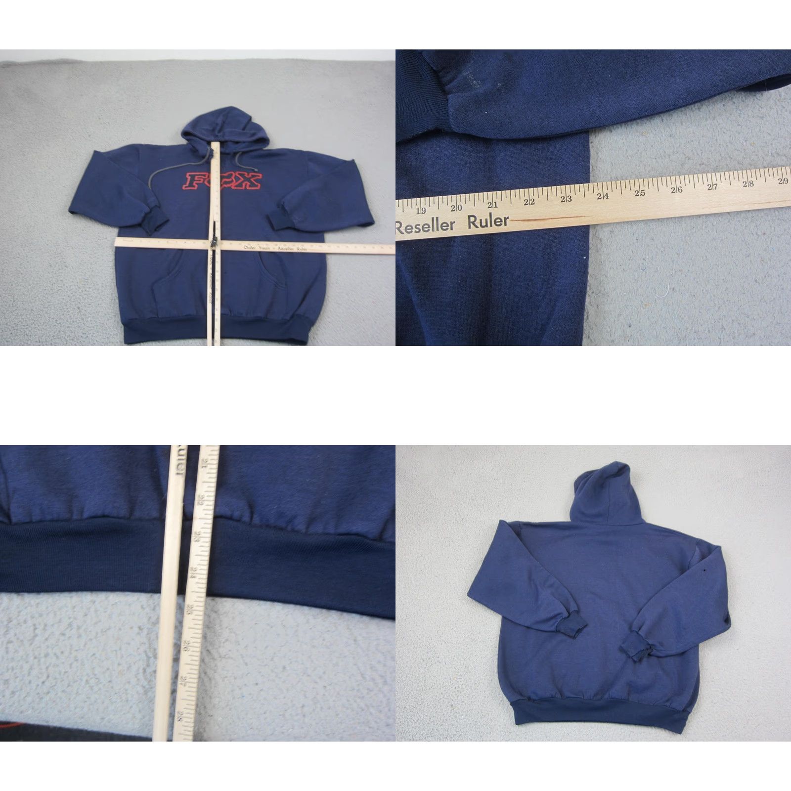 Vintage Fox Racing Hoodie Mens XL Blue Sweatshirt Biker Pullover Hooded Pockets Logo" Size US XL / EU 56 / 4 - 8 Thumbnail