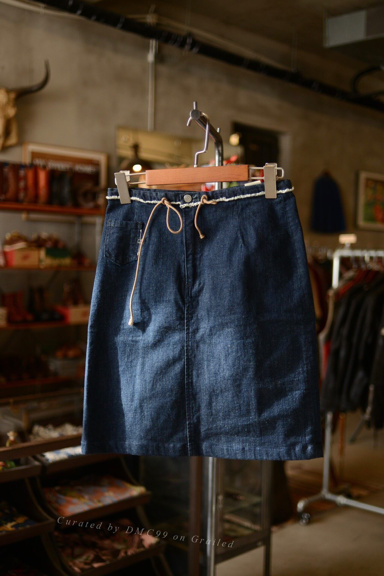 45rpm 45r Denim Skirt with Drawstring Size 28" / US 6 / IT 42 - 1 Thumbnail