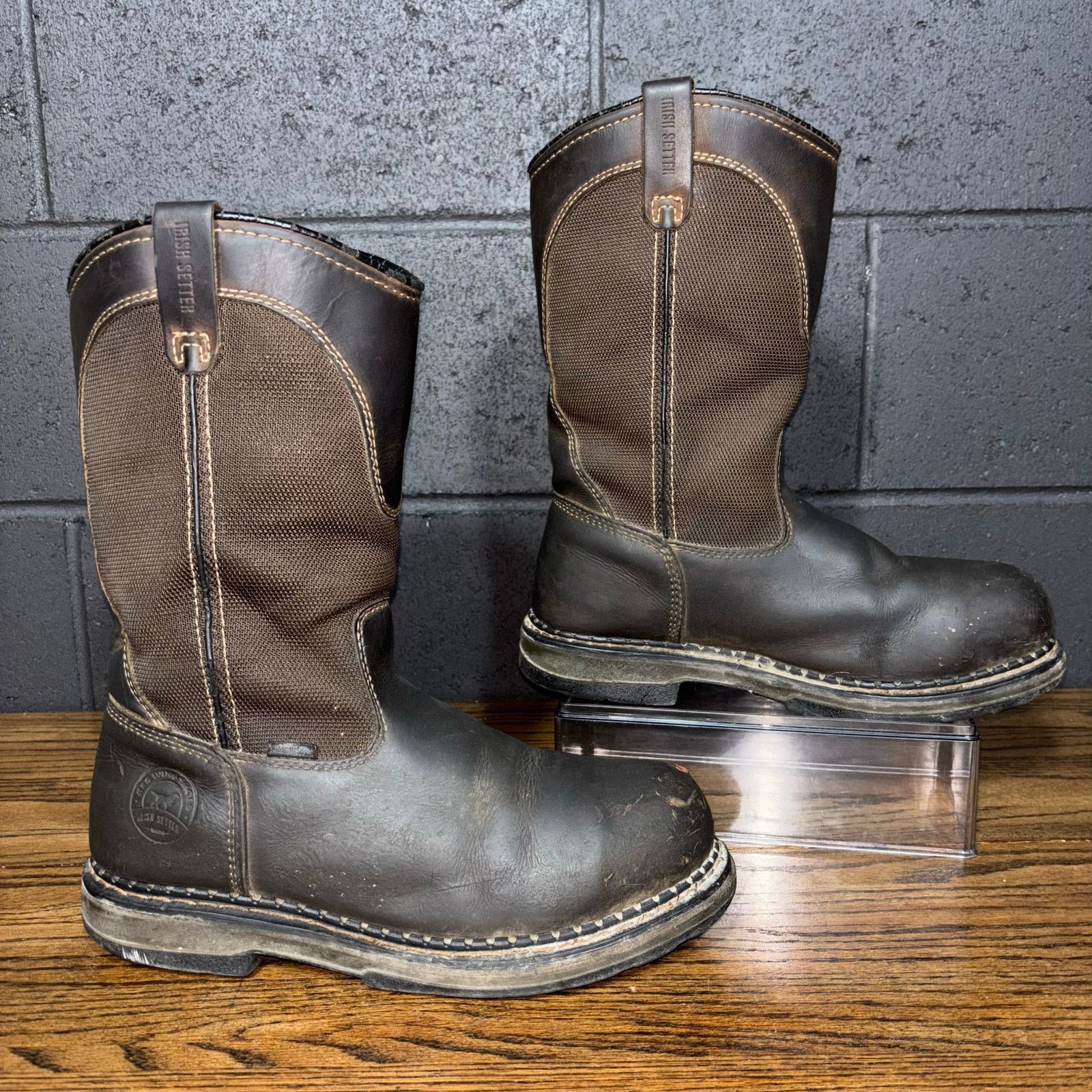 Red Wing Irish Setter Work Boots Men’s 10 D Steel Toe Pull-On Leather Size US 10 / EU 43 - 2 Thumbnail