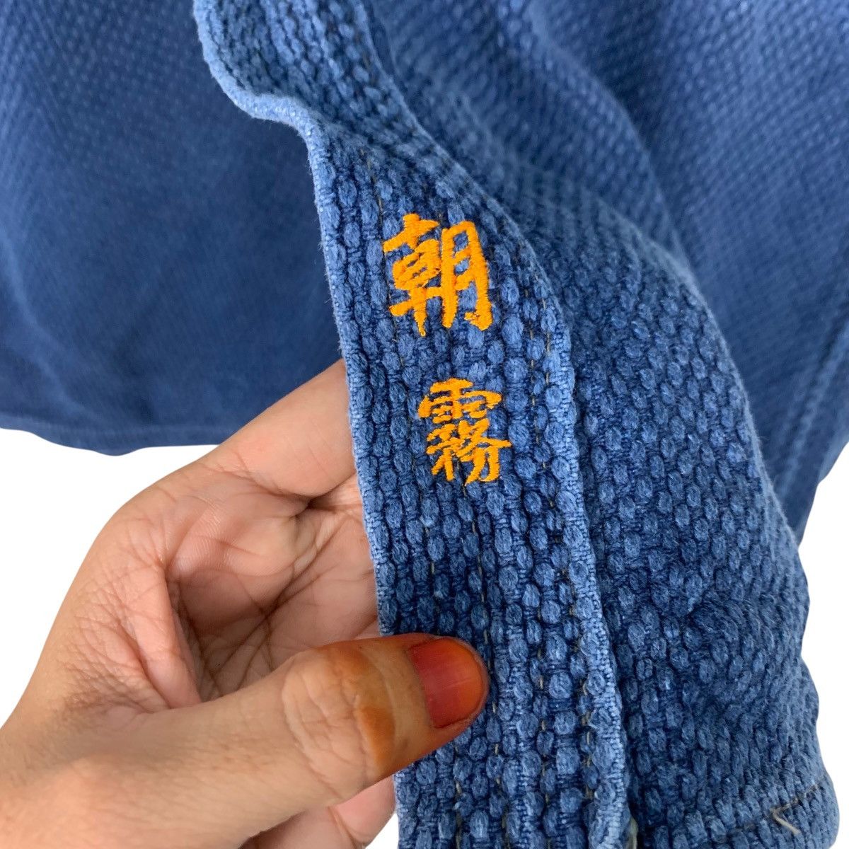 Vintage Indigo Sashiko Thick Weave Kimono Hanten Jacket #3566-C163 Size US M / EU 48-50 / 2 - 14 Thumbnail