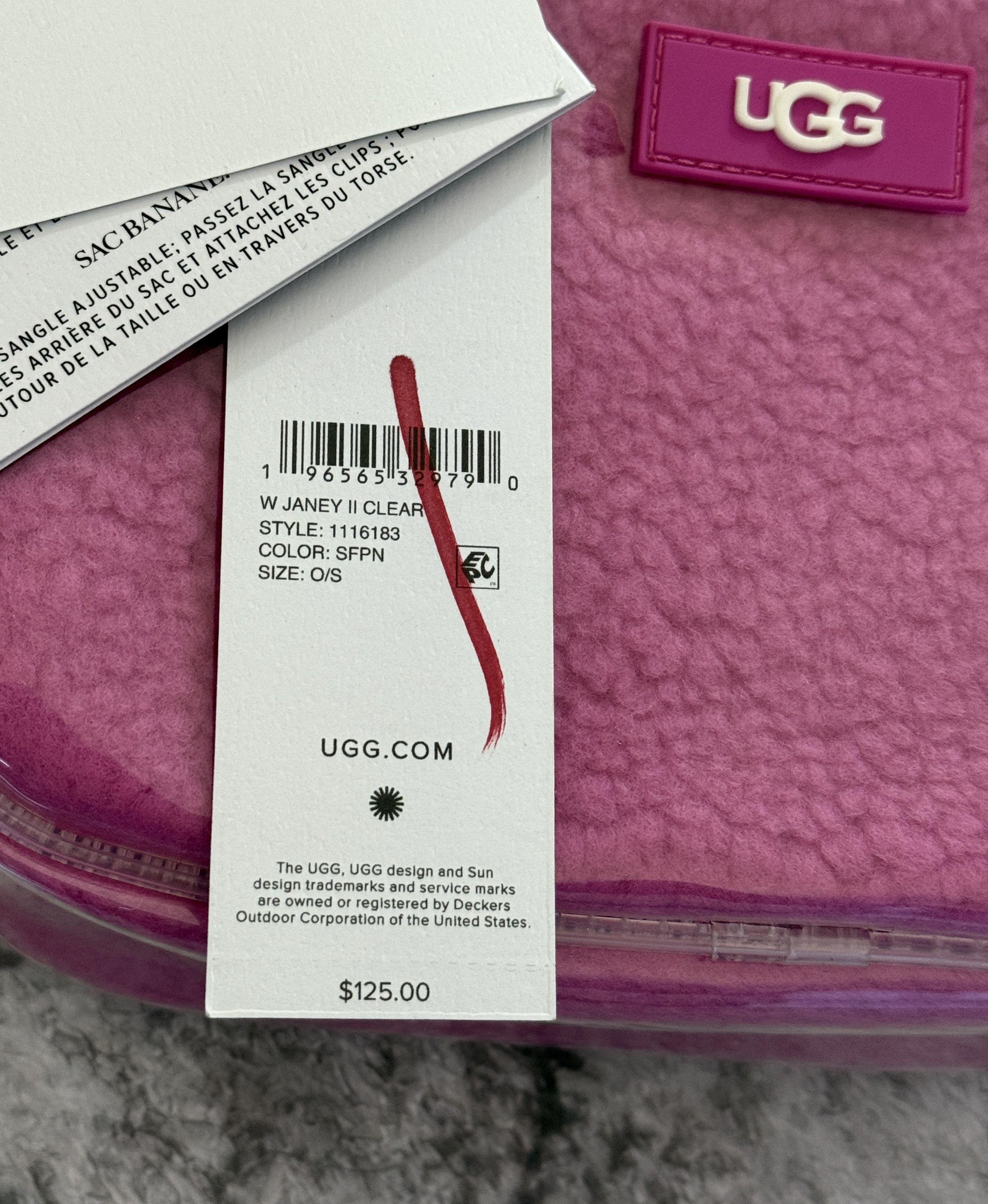 Ugg UGG W JANEY II CLEAR CROSSBODY 1116183 SFPN O\S RETAIL 125$ Size ONE SIZE - 3 Thumbnail