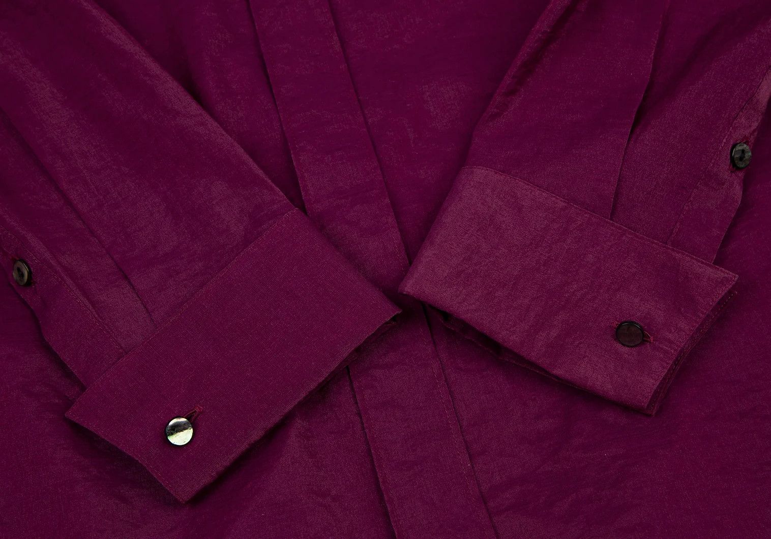 Jean Paul Gaultier Cotton Nylon Sheer Cuff Shirt in Purple Size 48 Size US M / EU 48-50 / 2 - 6 Thumbnail