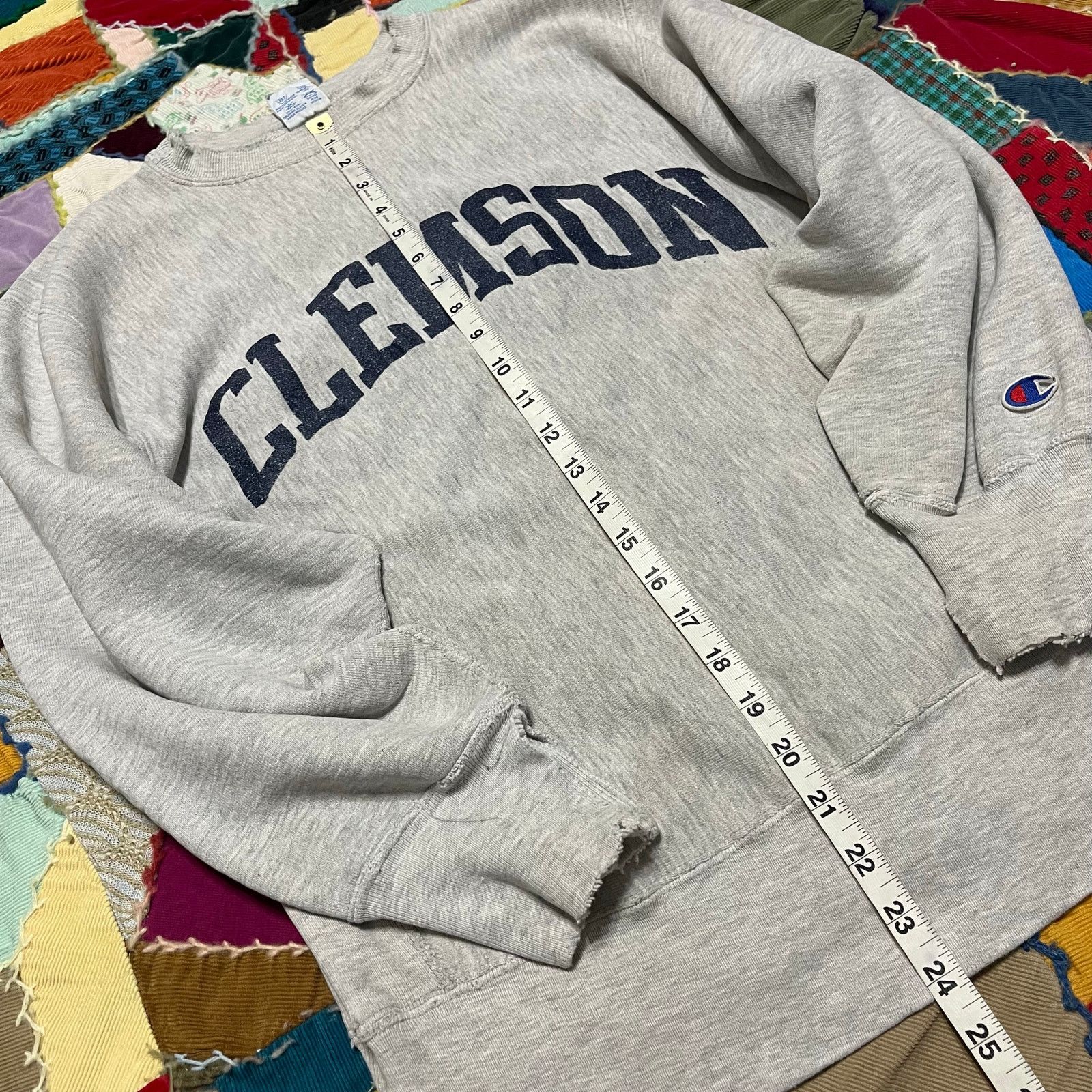 Champion Vintage 90s Champion Reverse Weave Distressed Clemson Grey Size US L / EU 52-54 / 3 - 4 Thumbnail