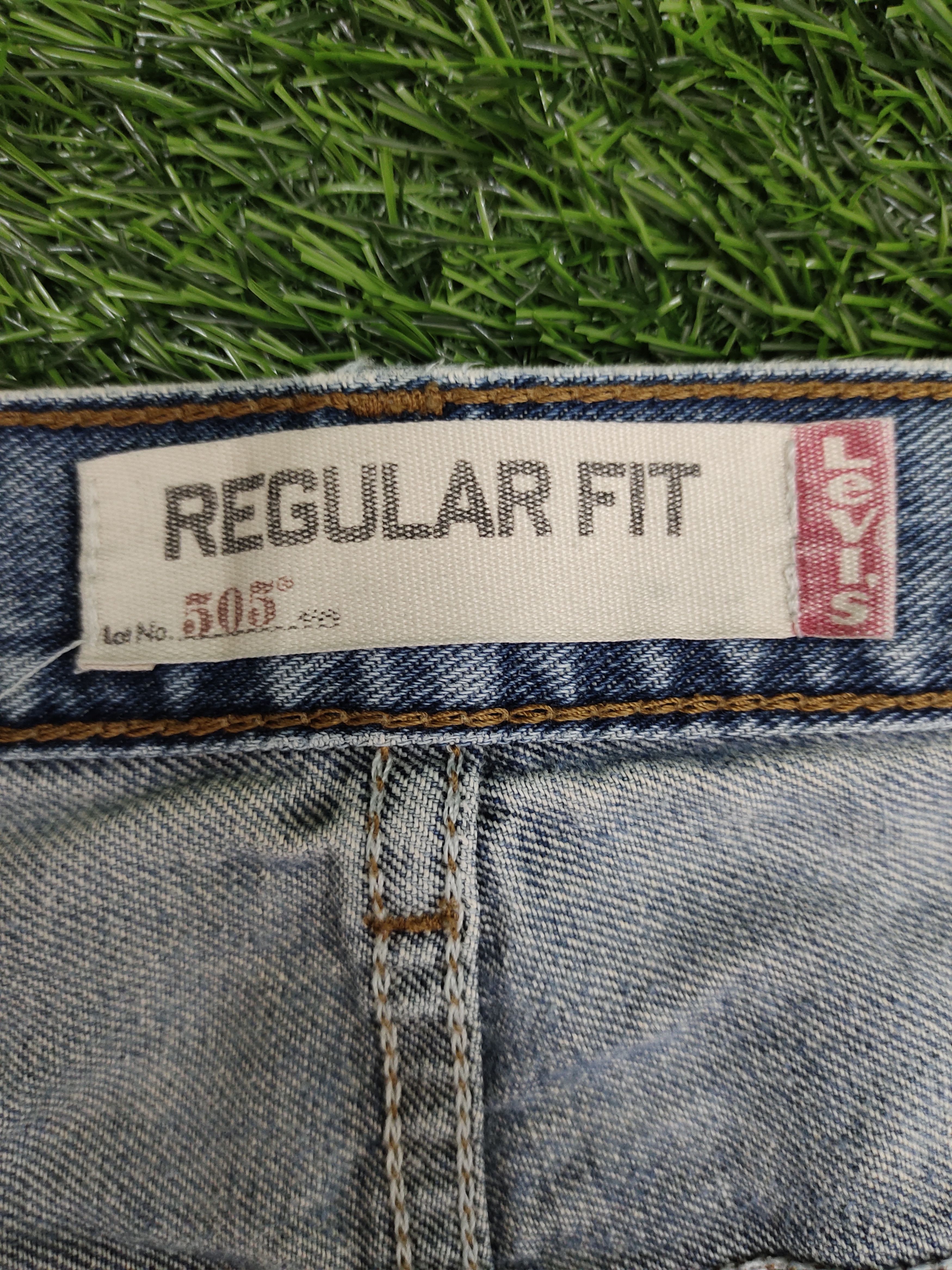 Levi's Size 36x33 Vtg Levis 505 Regular Fit Jean Distressed Painted Size US 36 / EU 52 - 19 Thumbnail