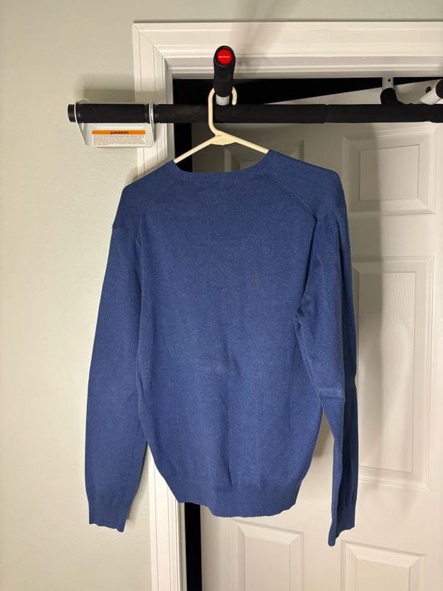 Polo Ralph Lauren Polo Ralph Lauren Men's V-Neck Sweater Blue Knit Pima Cotton Size US M / EU 48-50 / 2 - 3 Thumbnail