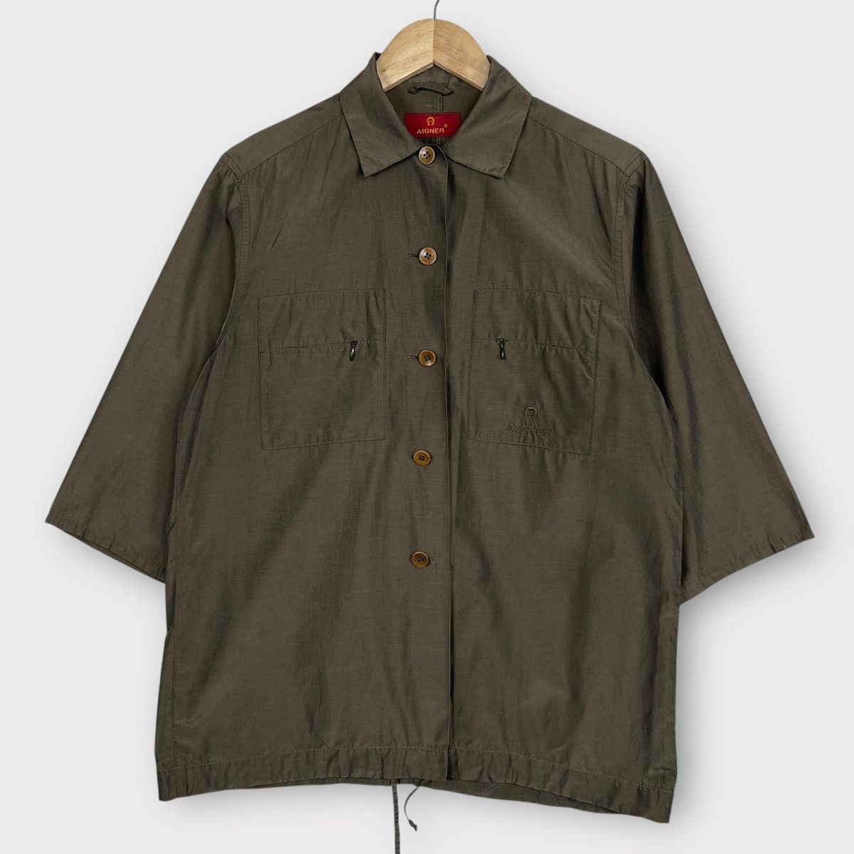 Aigner 🔥 Aigner Short Sleeve Shirt Jacket Size M / US 6-8 / IT 42-44 - 6 Thumbnail