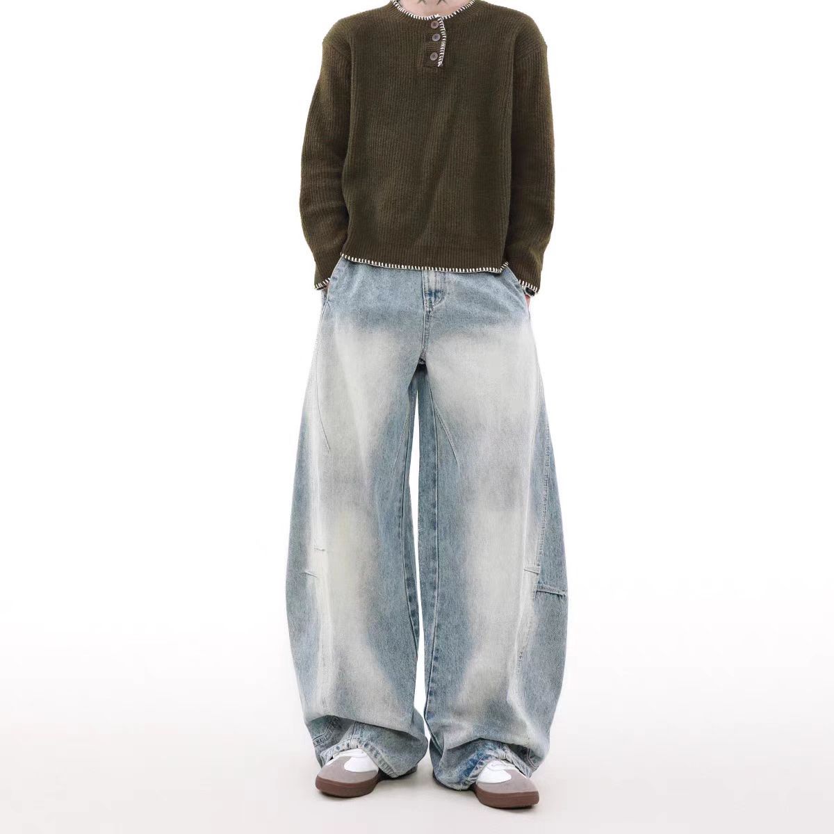 Japanese Brand × Jean Vintage washed machete design relaxed fit jeans Size US 33 - 3 Thumbnail