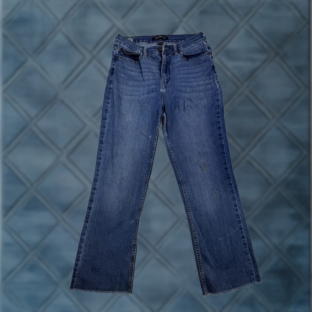 Calvin Klein Calvin Klein Jeans Womens Straight Fit Size 10 Blue Cotton Blend Denim Repreve 30in Inseam Regular Comfort Pockets Zip Button Logo VINTAGE No Size 32" / US 10 / IT 46 - 1 Thumbnail