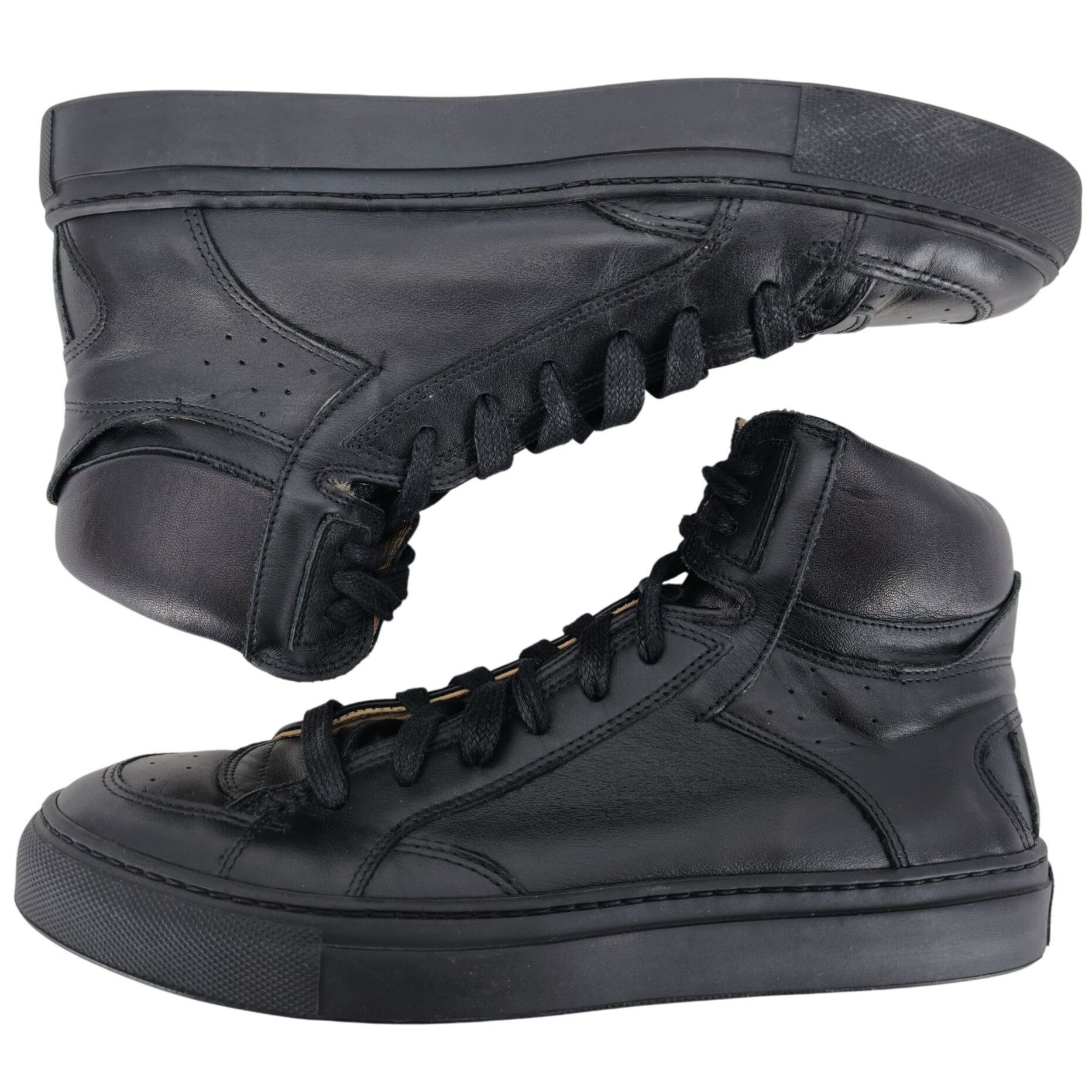 Maison Margiela MM6 Maison Margiela Black Nappa Calfskin High Top Sneakers 7 Size US 7 / EU 40 - 10 Thumbnail