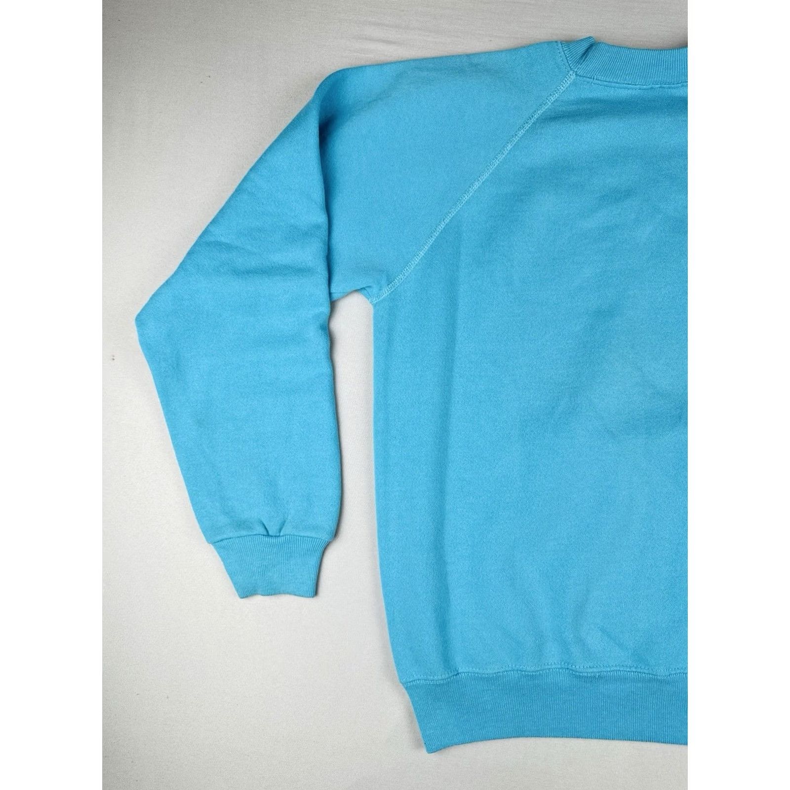 Hanes VINTAGE Hanes Sweatshirt Crewneck Teal Blue 90s USA Large Mens Blank Size US L / EU 52-54 / 3 - 7 Thumbnail
