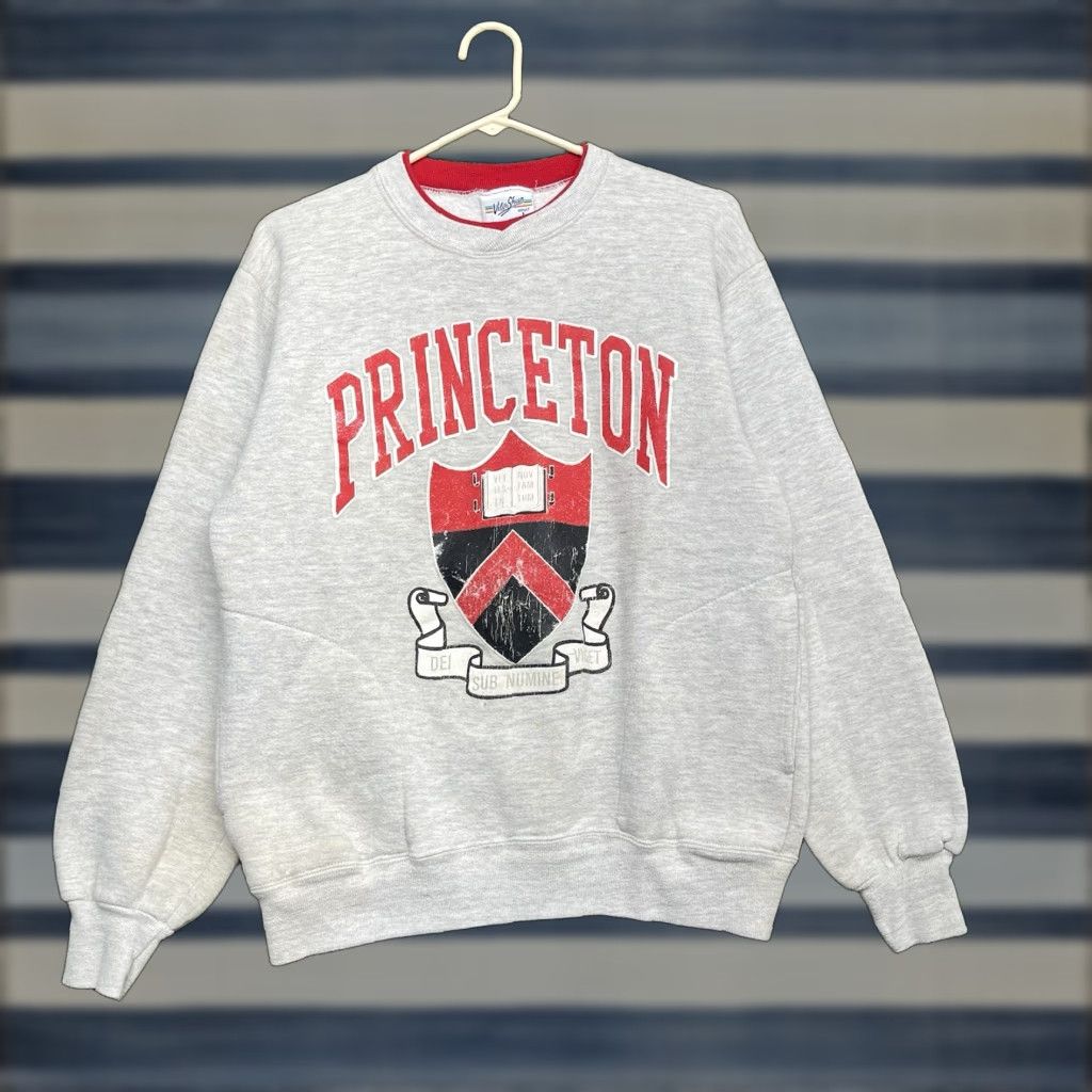 VINTAGE Northwestern Knitting Mills Princeton University Sweatshirt Mens Large Gray 1990s College Sportswear Mens L Ivy League