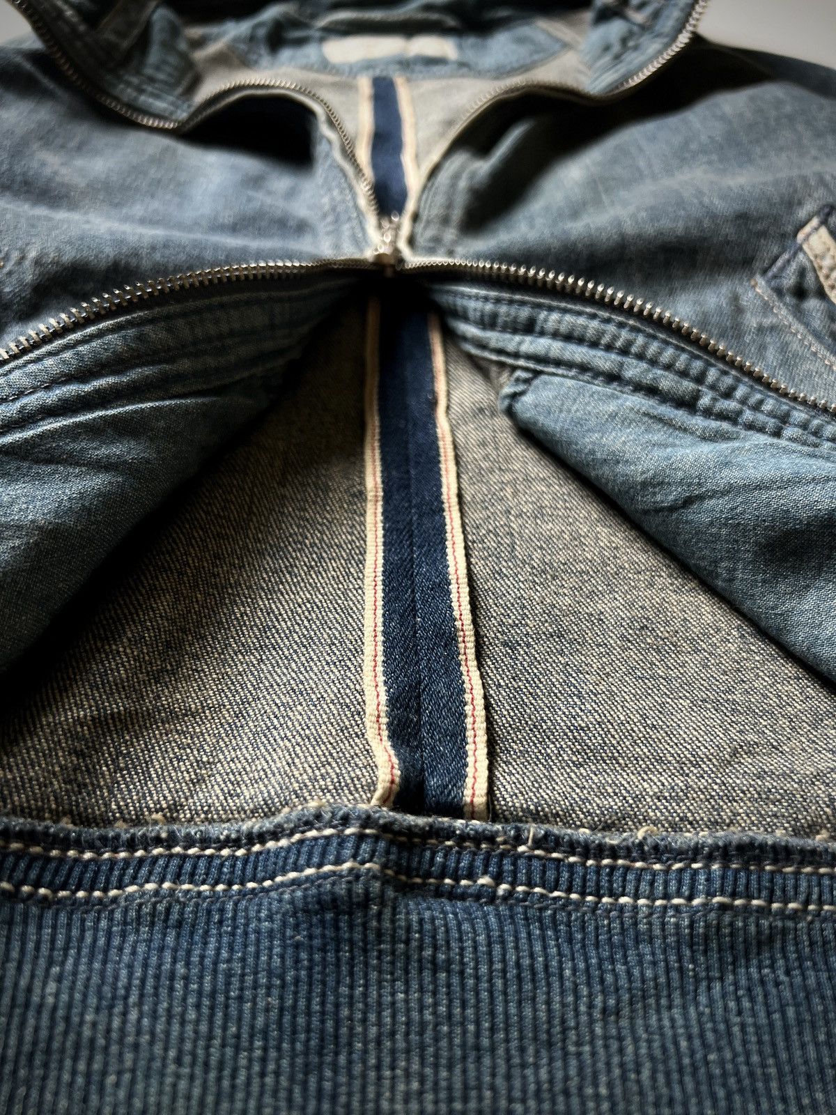 Japanese Brand G.O.A Apocalypse Mud Wash Selvedge Bono Hooded Denim Jacket Size US S / EU 44-46 / 1 - 7 Thumbnail