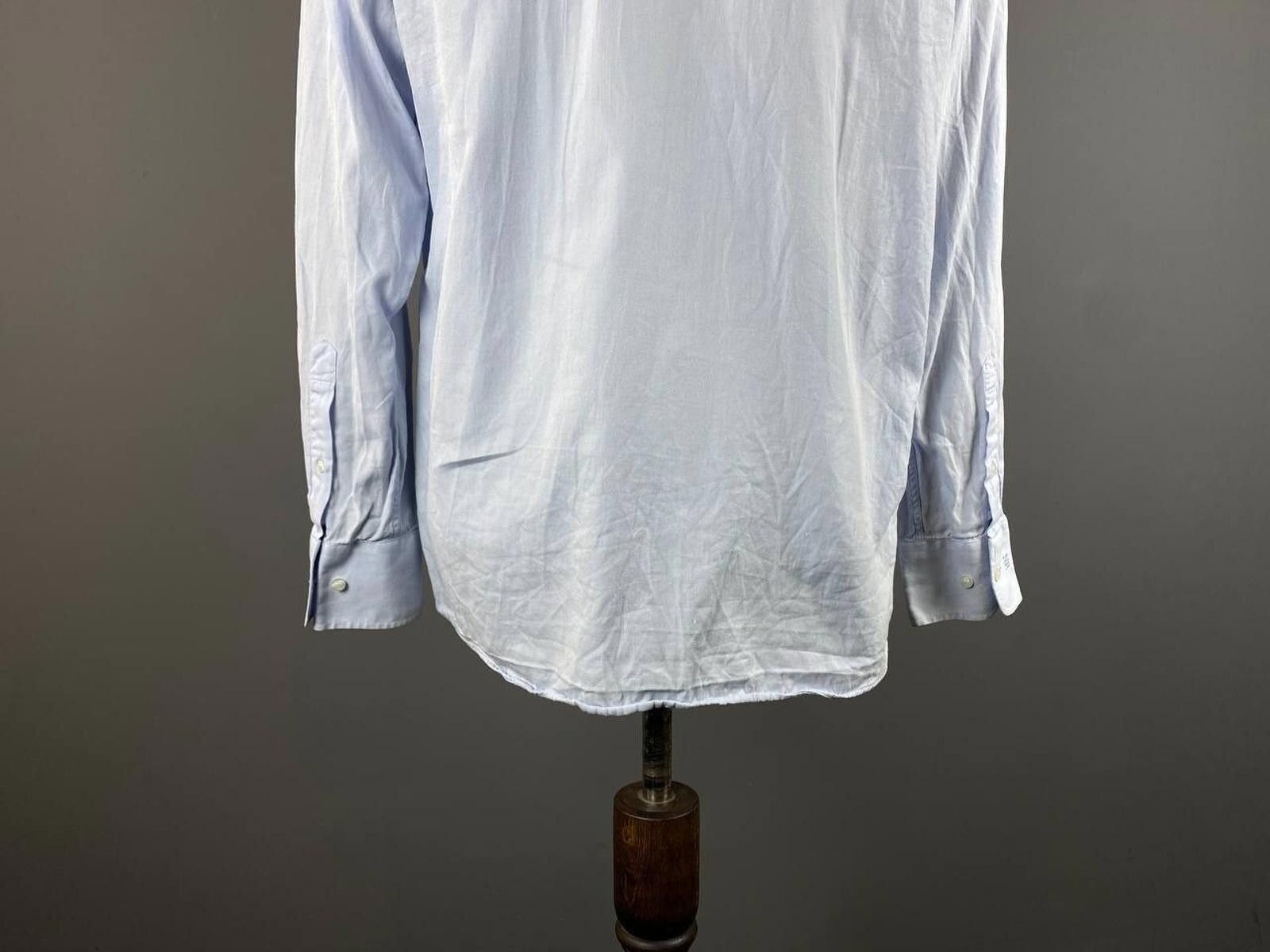 Designer Nina Ricci Blue Long Sleeve Button Down Shirt Size 41 / 16 Size US M / EU 48-50 / 2 - 7 Thumbnail