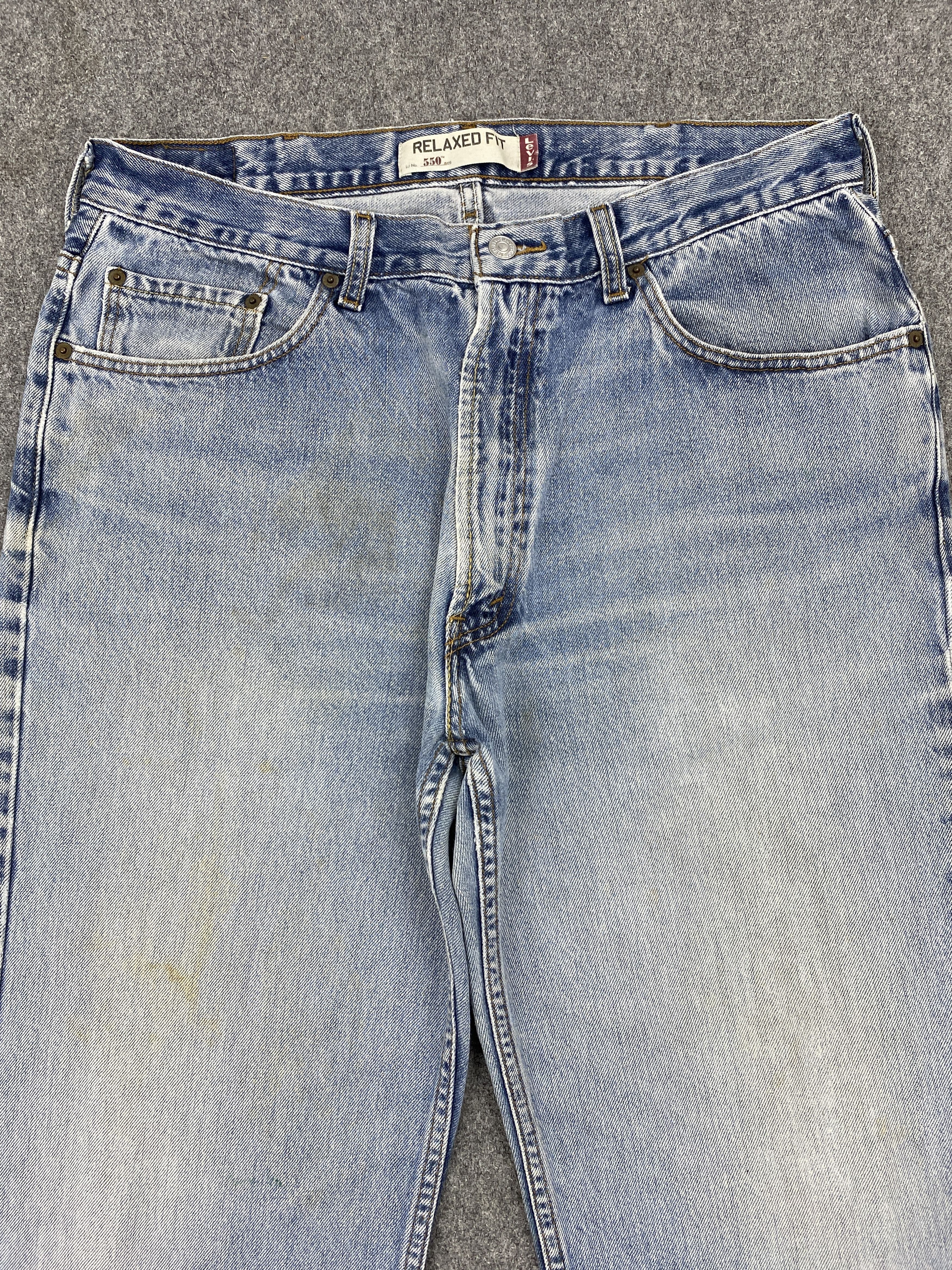Levi's × Vintage Vintage Levis 550 Faded Blue Denim Jeans Size US 36 / EU 52 - 2 Thumbnail