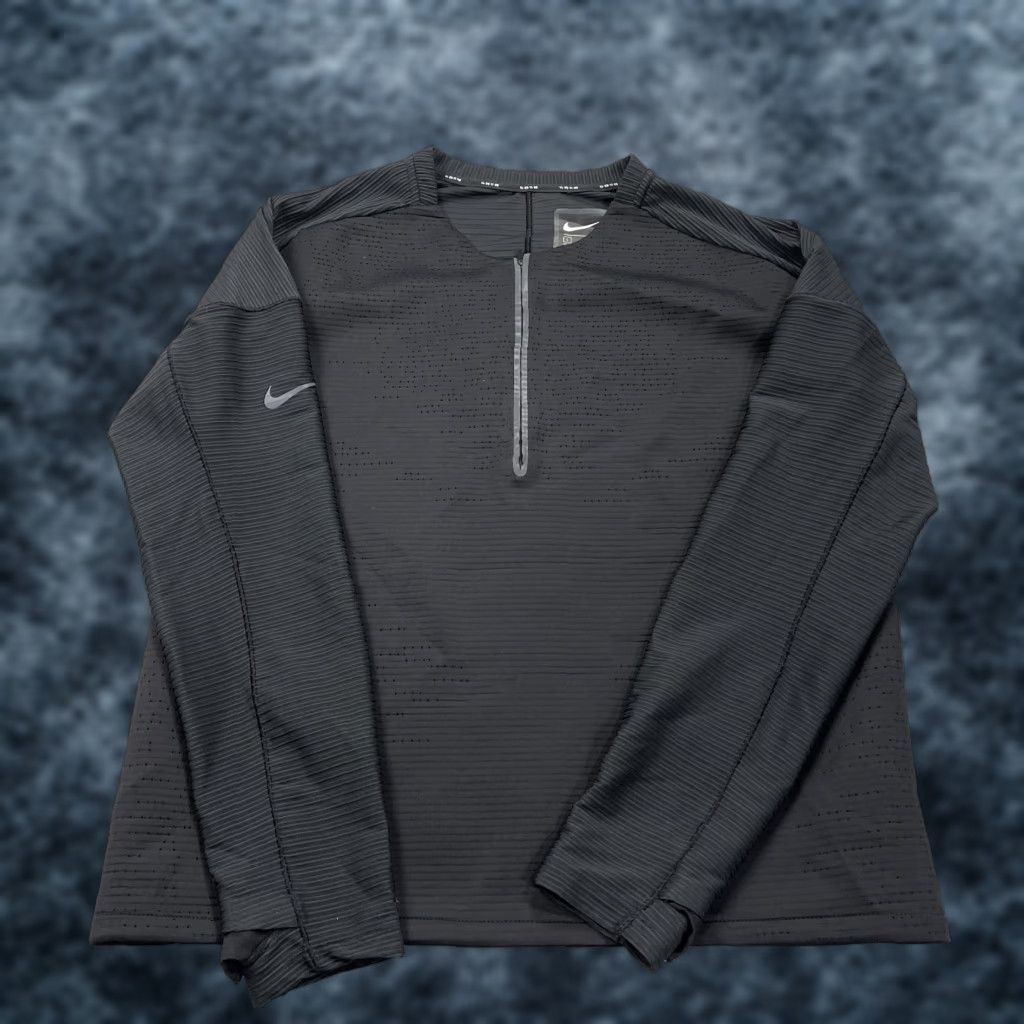 Nike Nike Tech Packet Jacket Mens Large Black Reflective 1/4 Zip Running Sports Nike Tech Fleece Mens Large Black Reflective 1/4 Zip Athletic Jacket Size US L / EU 52-54 / 3 - 1 Thumbnail
