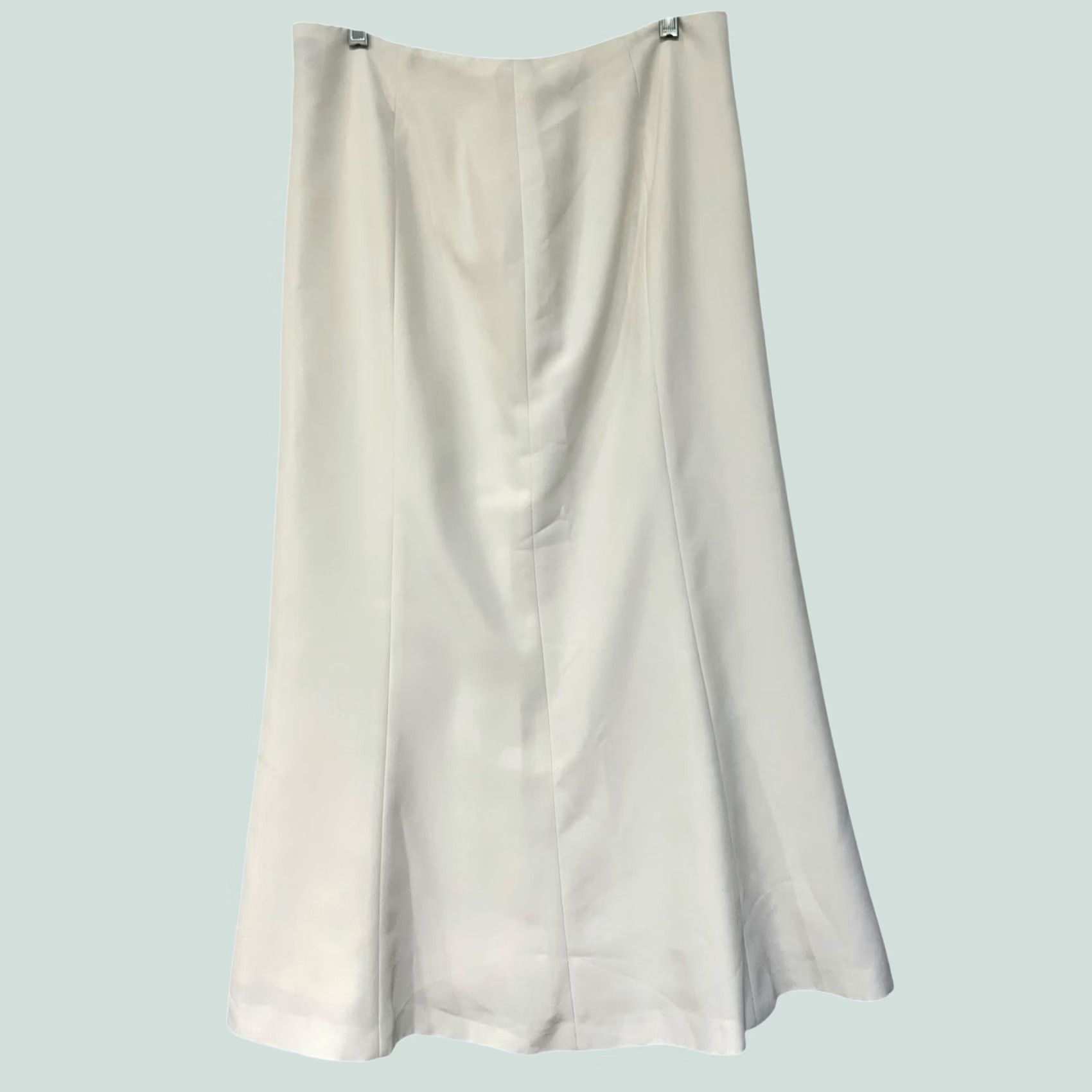 Bloomingdale's VINTAGE Bloomingdale’s Long Skirt Ivory A-Line Zip Lined Size 10 Womens Skirt Size 32" / US 10 / IT 46 - 1 Thumbnail