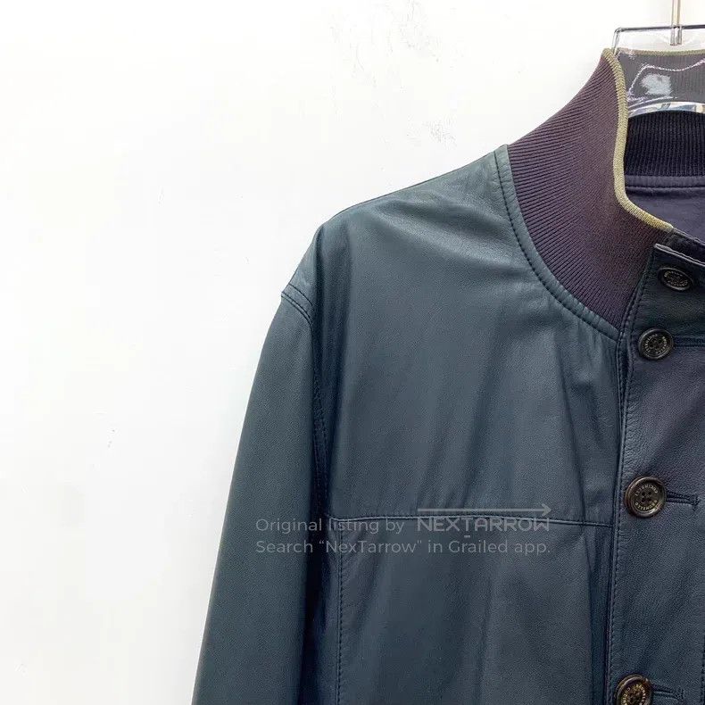 Brunello Cucinelli Brunello Cucinelli Color block reversible stand collar sin Size US L / EU 52-54 / 3 - 9 Thumbnail