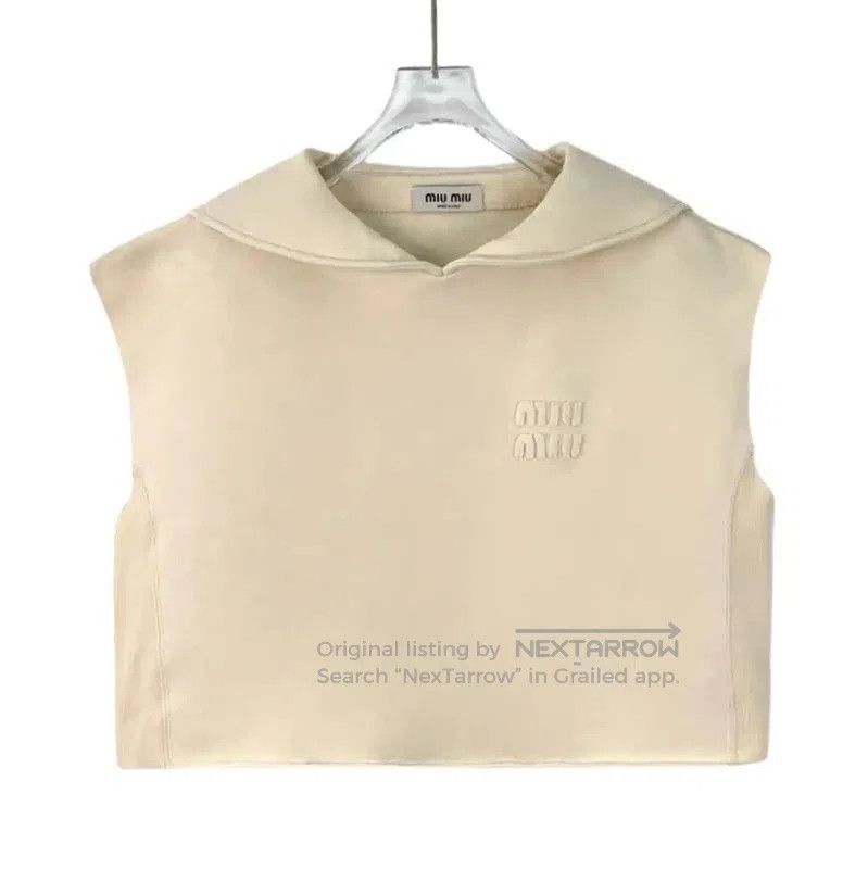 Miu Miu Miu Miu Beige Cotton Women's Sweatshirt . Size S / US 4 / IT 40 - 1 Thumbnail