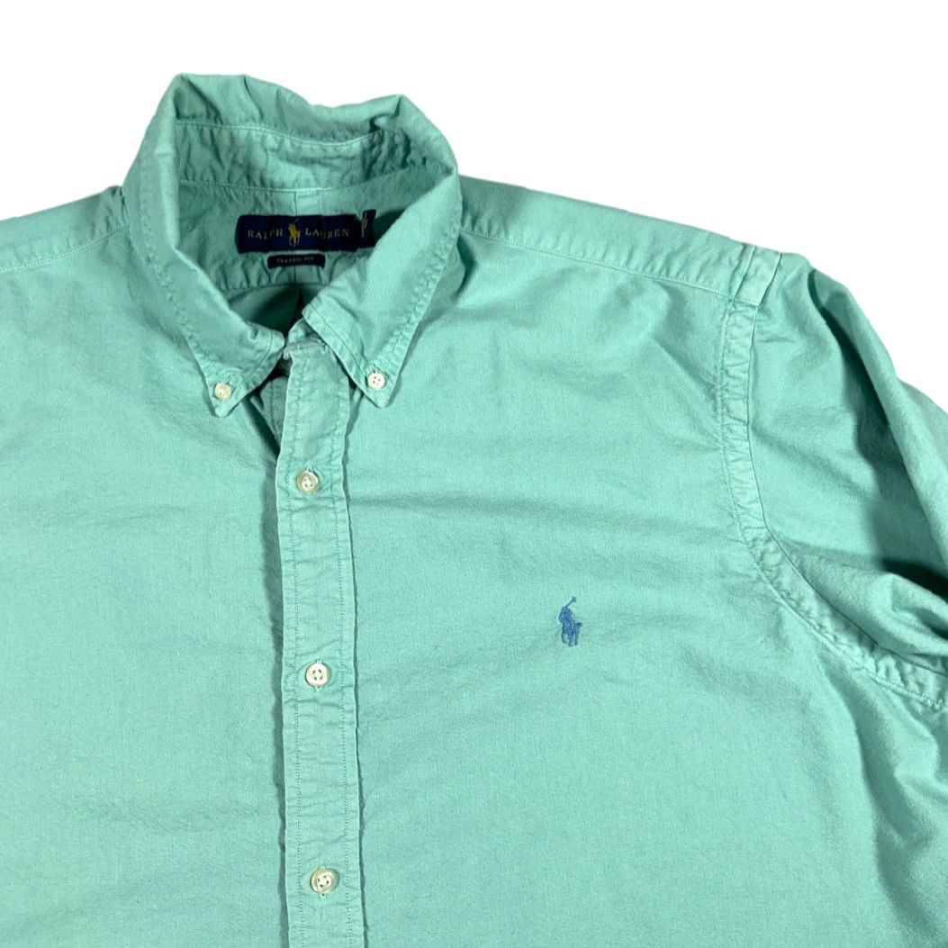 Ralph Lauren Ralph Lauren Shirt Adult XL Green Classic Fit Preppy Pony Logo Cotton Size US XL / EU 56 / 4 - 2 Thumbnail