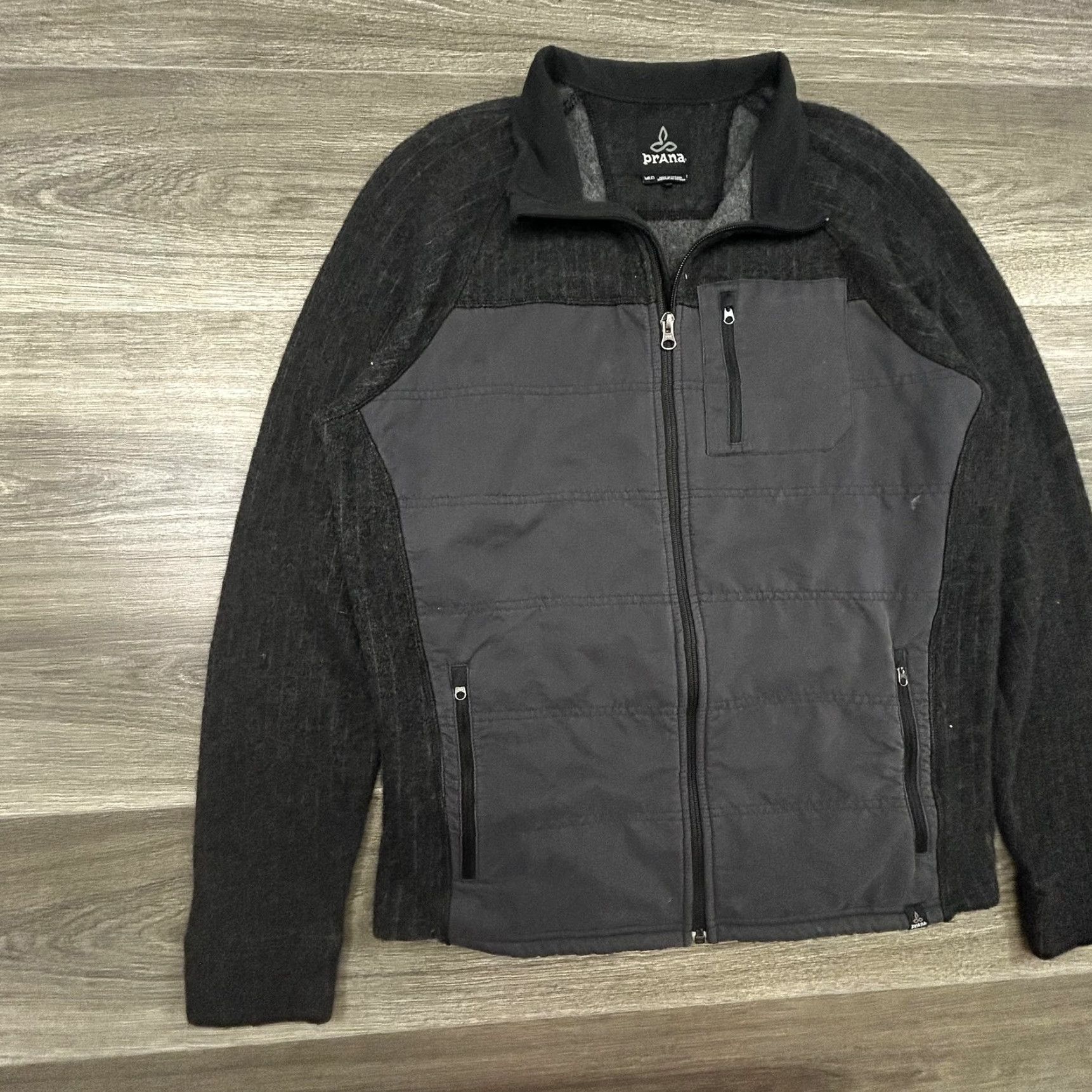 Prana prAna Jacket Mens M Gray Full Zip Lined Pockets Wool-Blend Insulated Hiking Casual Fall M2APPJ315 Size US M / EU 48-50 / 2 - 3 Thumbnail