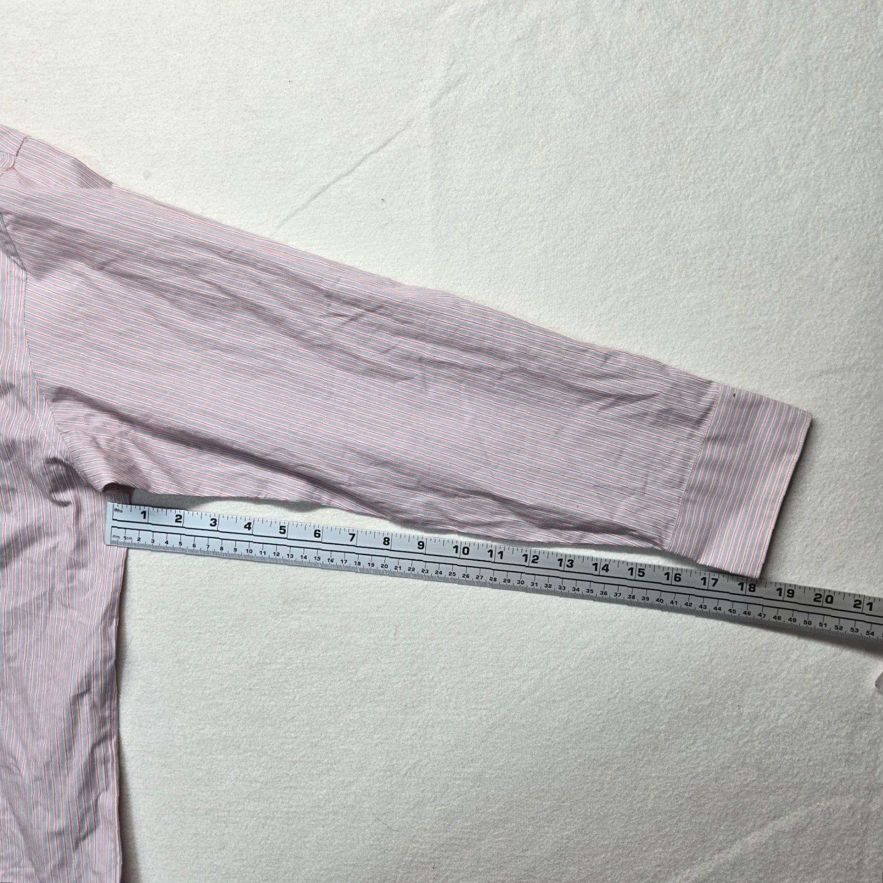 Van Heusen Van Heusen Studio Gray White Striped Slim Fit Button Up Shirt Adult Men 17 32/33 Size US XL / EU 56 / 4 - 5 Thumbnail