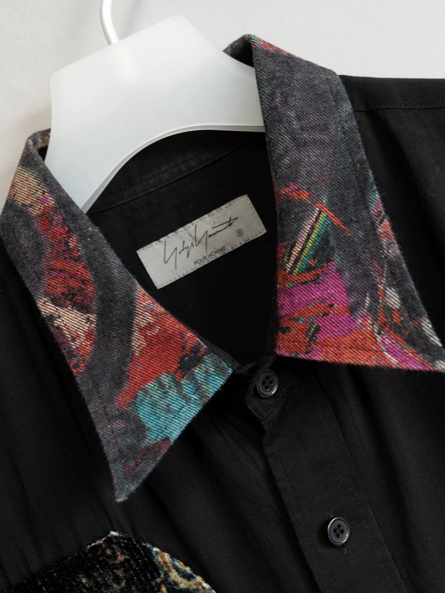 Yohji Yamamoto Yohji Yamamoto 23SS Velvet Pattern Patchwork Shirt Size US M / EU 48-50 / 2 - 7 Thumbnail