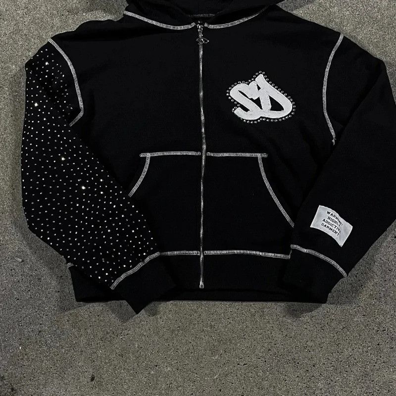 Vintage Y2k Streetwear Retro Men Embroidery Diamond Size US L / EU 52-54 / 3 - 1 Thumbnail