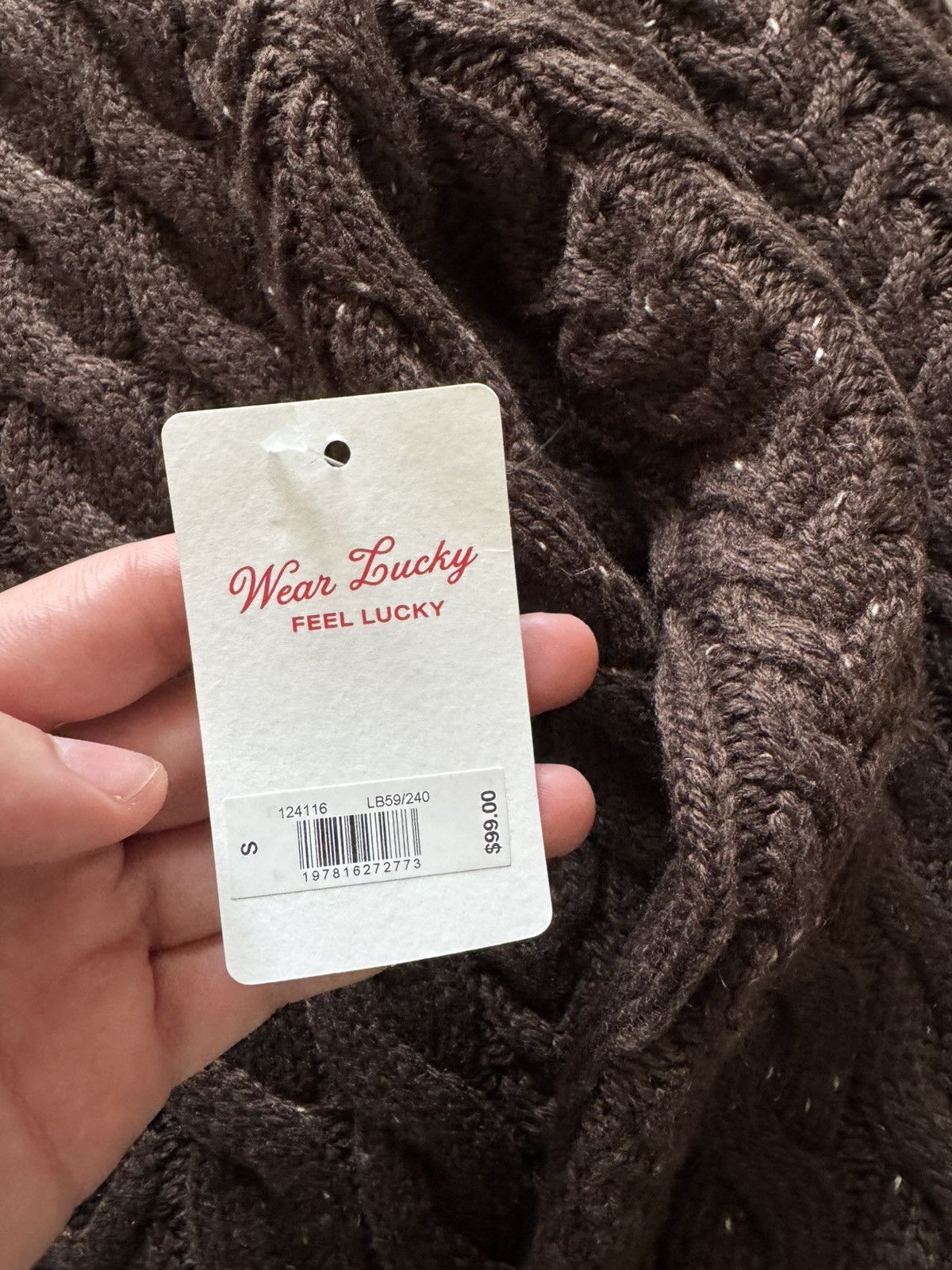Lucky Brand Lucky Brand Cable-knit Sweater - Brown - Brand New Size US S / EU 44-46 / 1 - 4 Thumbnail