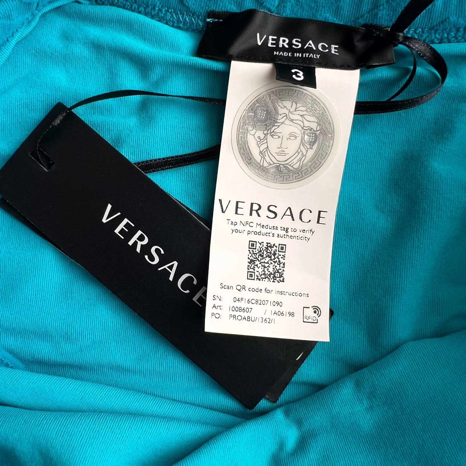 Calvin Klein VERSACE Greca Sponge Knit Bikini Top and Bottom Set, XS Size ONE SIZE - 20 Thumbnail