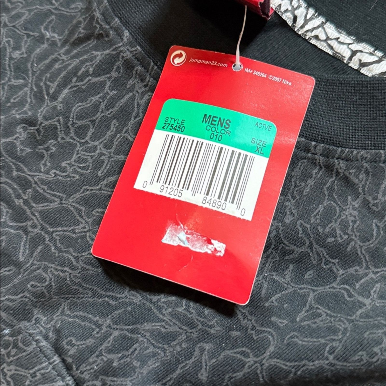 Jordan Brand 2007 Air Jordan Elephant Print Zipper Pocket Short Sleeve Size US XL / EU 56 / 4 - 7 Thumbnail