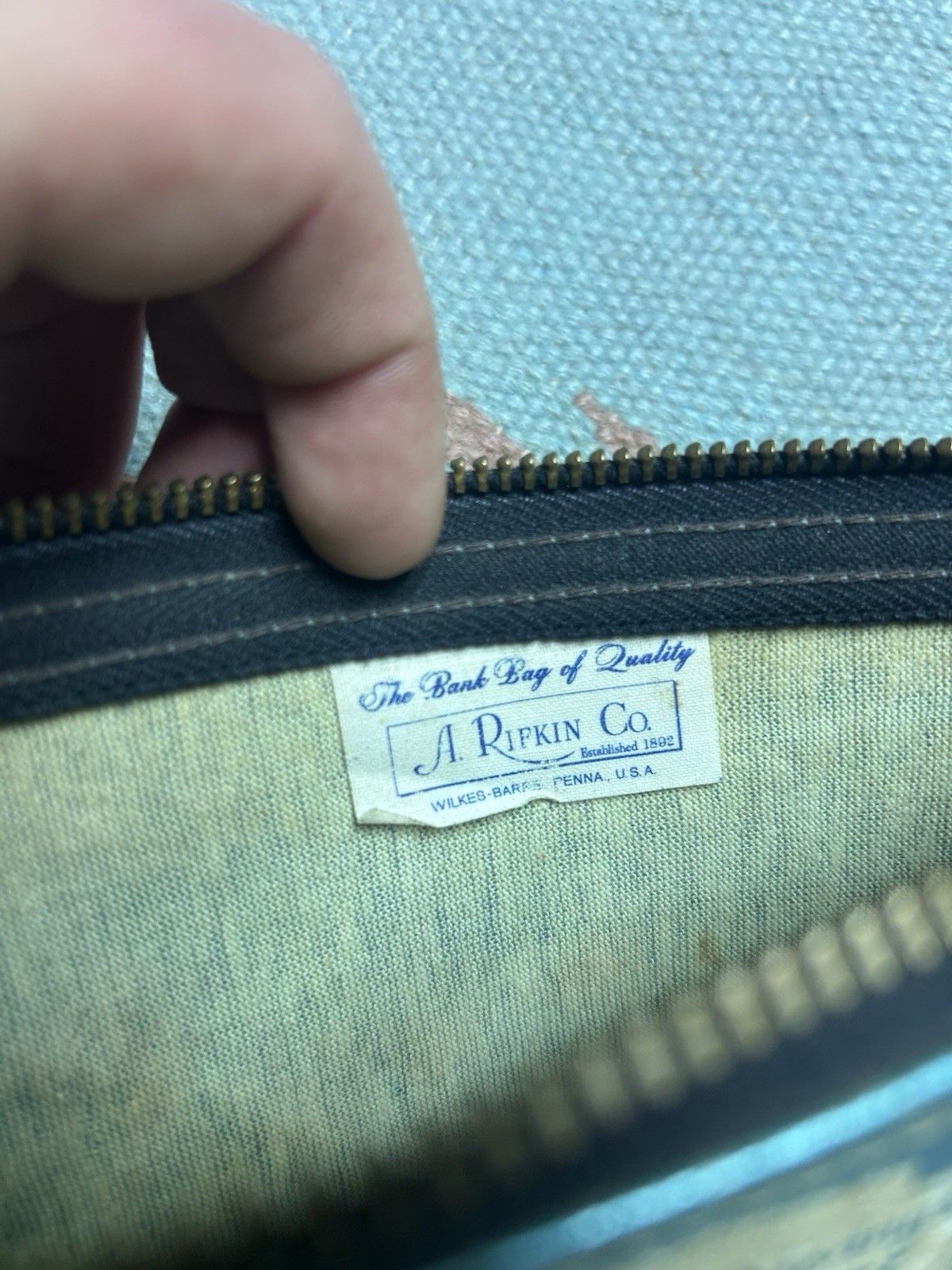 Vintage Vtg Rifkin bank deposit money bag state savings bank Indiana Size ONE SIZE - 7 Thumbnail