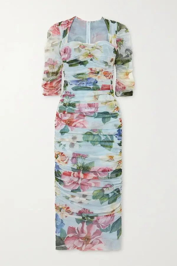 Dolce & Gabbana o1y0825 Midi Dress in Multicolor Size XS / US 0-2 / IT 36-38 - 1 Thumbnail