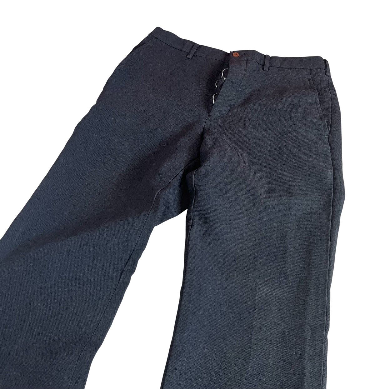 Comme des Garcons Cdg homme plus black cuffed straight trousers Size US 33 - 2 Thumbnail