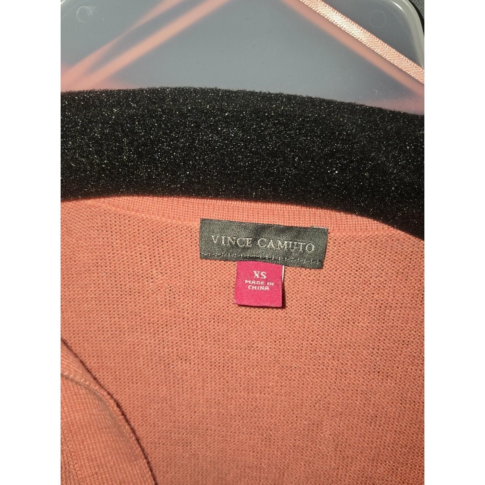 Vince Camuto Vince Camuto Womens Ocean Coral Polo V-Neck Knit Sweater Size XS / US 0-2 / IT 36-38 - 3 Thumbnail