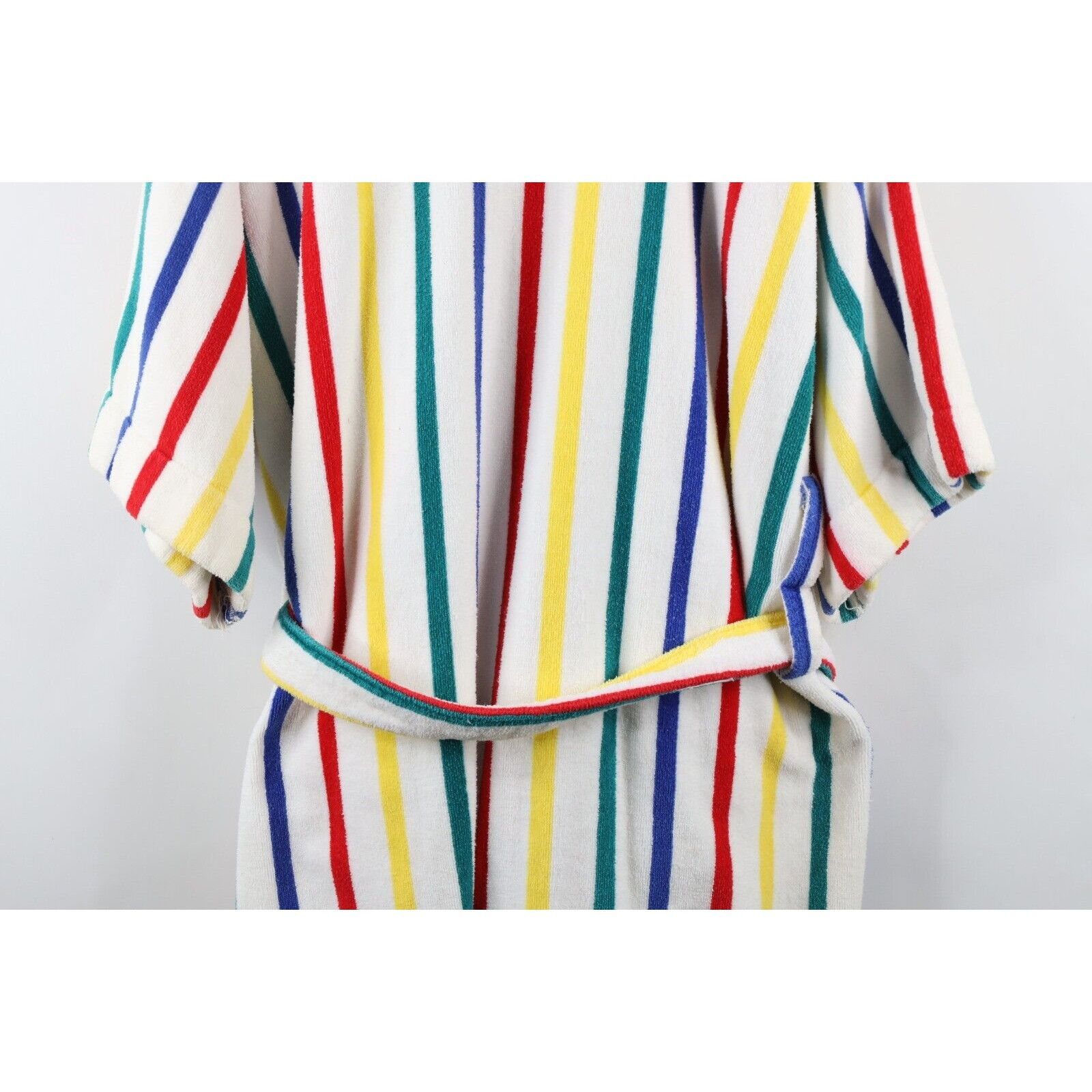 Vintage Vintage 90s Streetwear Terry Cloth Rainbow Striped Robe Size US L / EU 52-54 / 3 - 16 Thumbnail