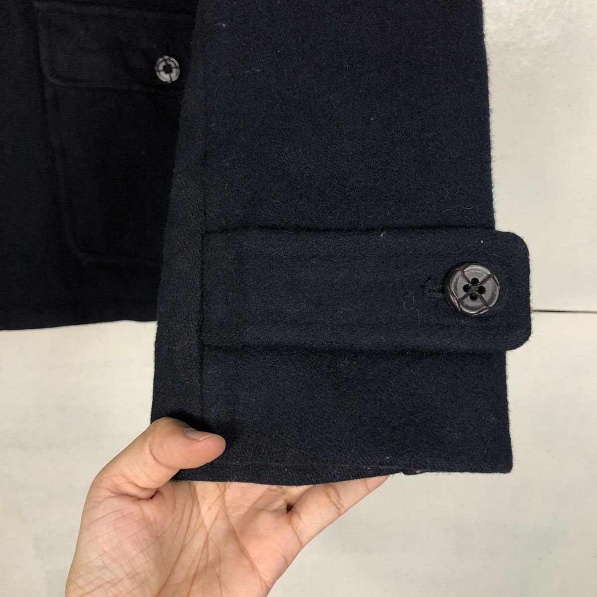Japanese Brand 🔥VINTAGE WOOL CHORE JACKET DOUBLE COLLAR IKKA ISSEY MIYAKE Size US XL / EU 56 / 4 - 17 Thumbnail