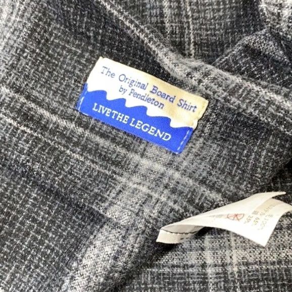Pendleton Pendleton Board Shirt Jac Wool Washable Medium Gray Black Loop Collar Mens Size US M / EU 48-50 / 2 - 4 Thumbnail