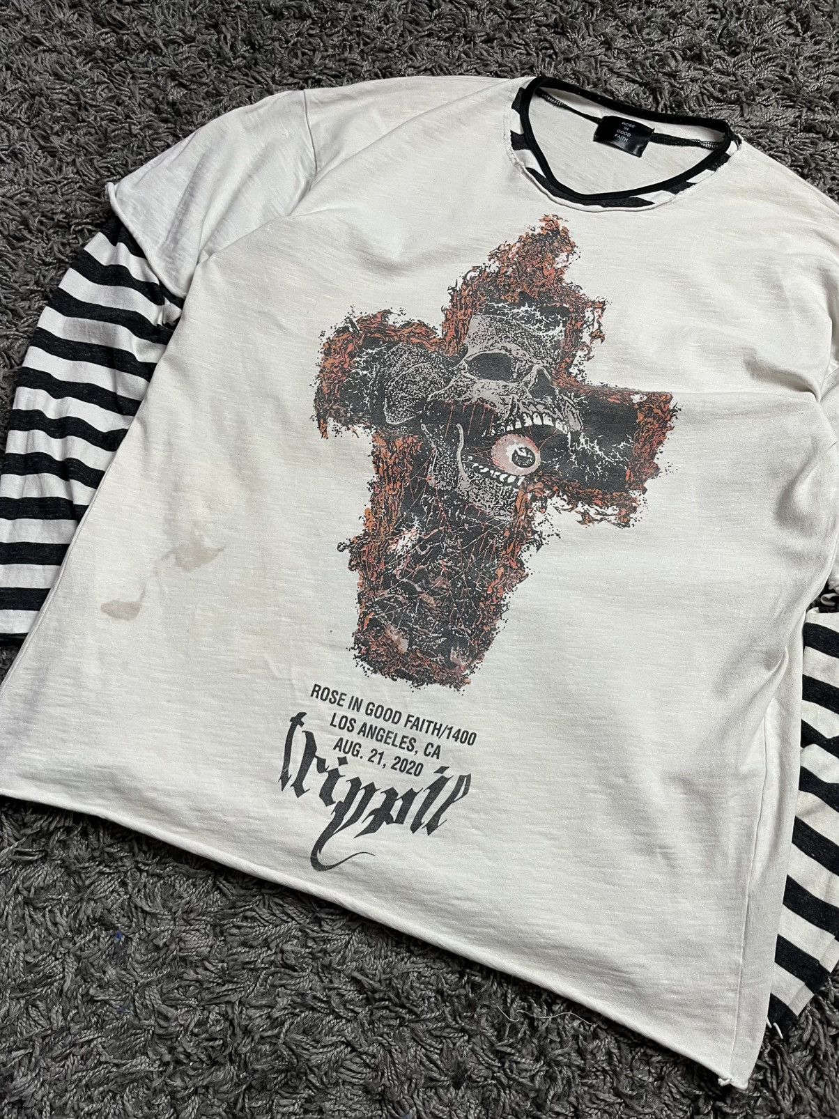 ROSE IN GOOD FAITH Rose In Good Faith x Trippie Redd 1400 Longsleeve Tee Size US XL / EU 56 / 4 - 4 Thumbnail
