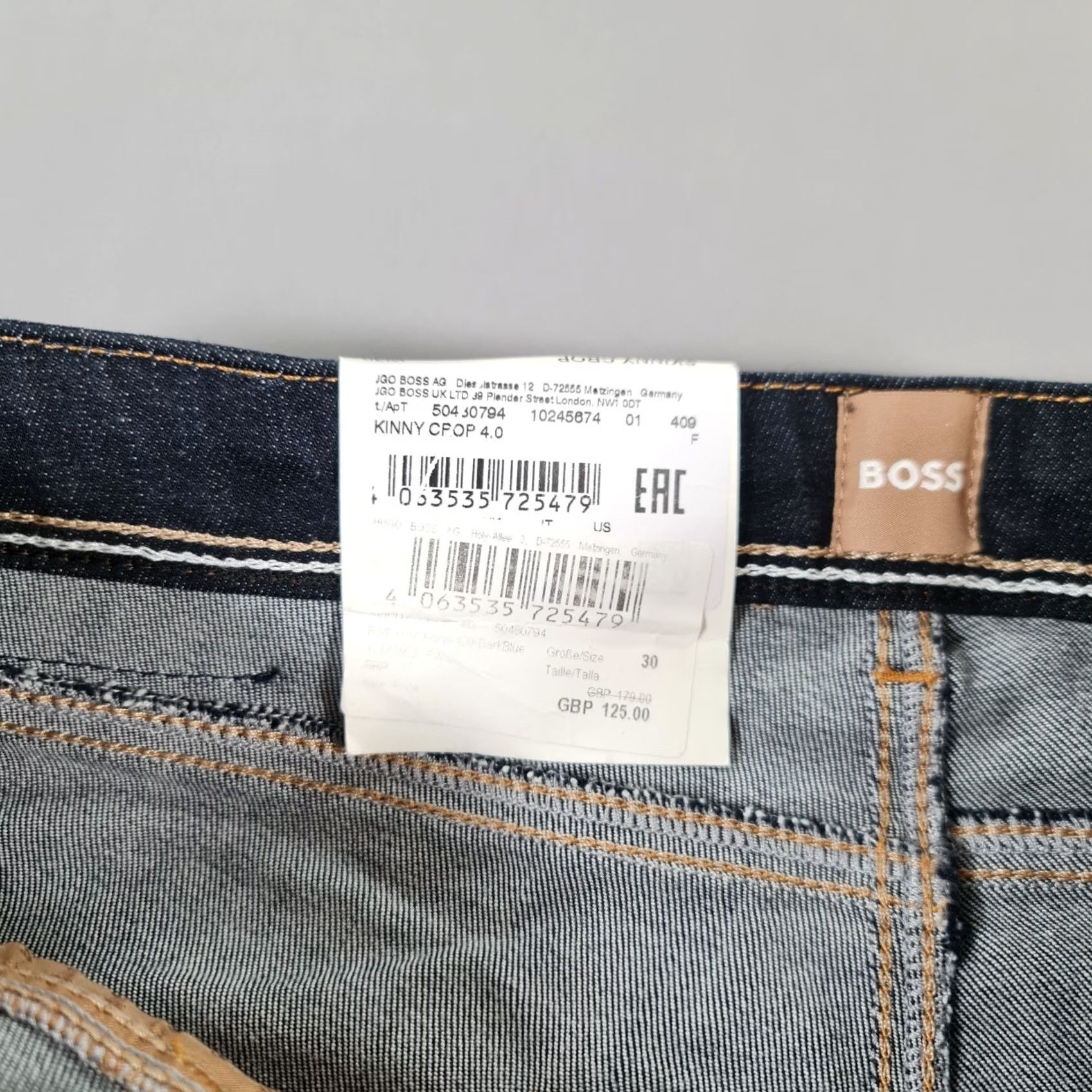 Hugo Boss HUGO BOSS Womens Jeans Blue W30 L28 Skinny Crop Selvedge Stretch Denim Jeans Size 30" / US 8 / IT 44 - 4 Thumbnail