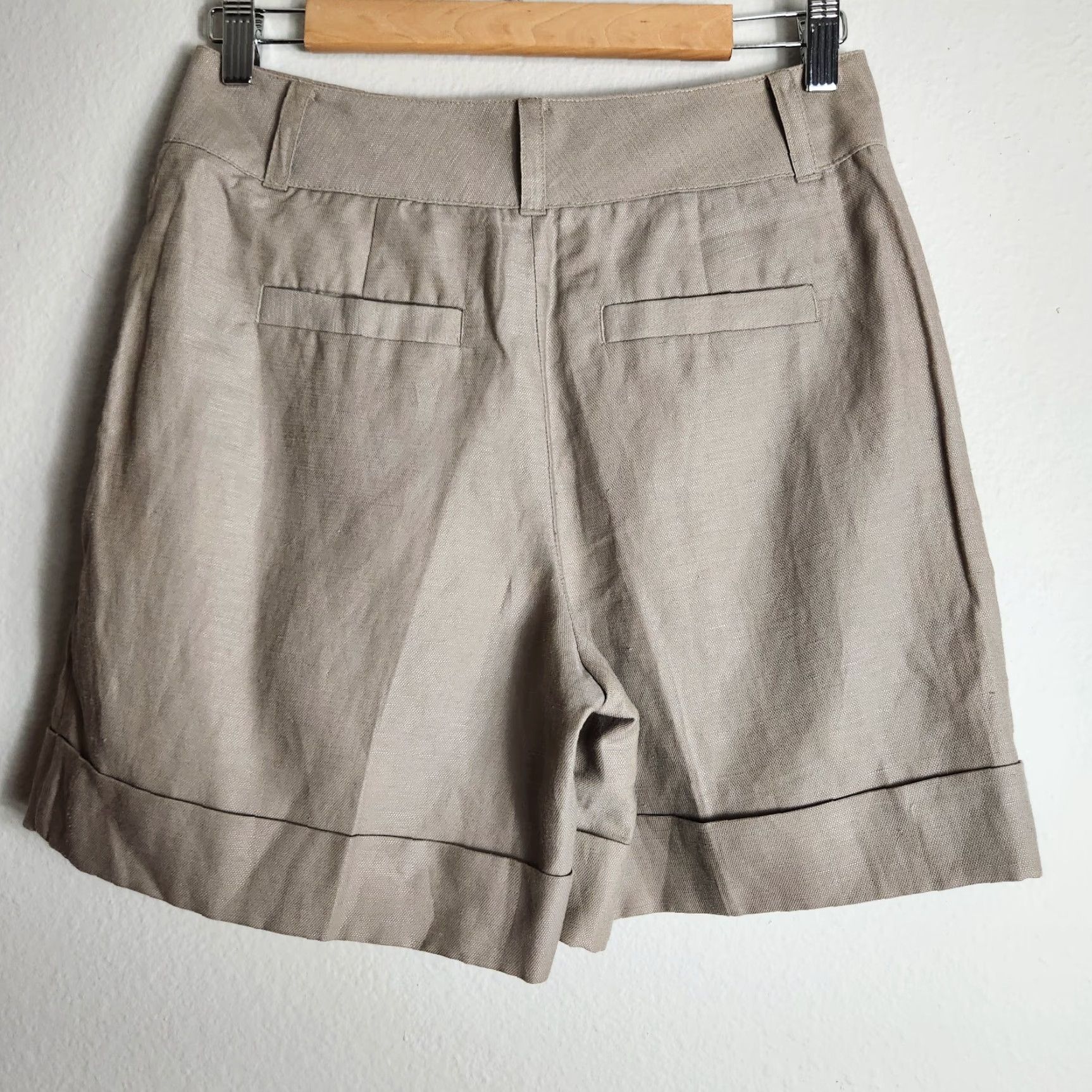 Vintage The Limited Jodi Arnold x High Rise Pleated Linen Blend Shorts-Size 4 (NWT) Size 27" / US 4 / IT 40 - 5 Thumbnail