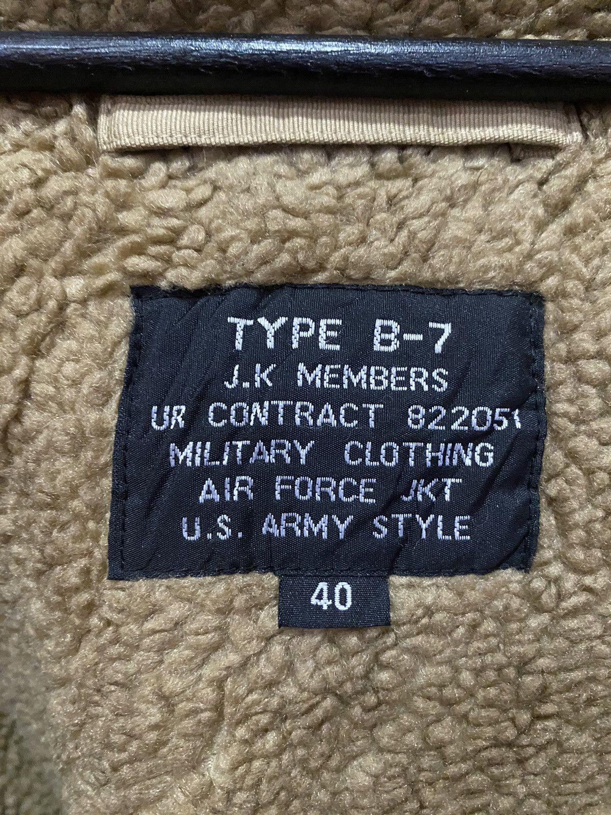 Other J.K. Members Type B-7 Military Air Force Jacket – Shearling Size US M / EU 48-50 / 2 - 6 Thumbnail